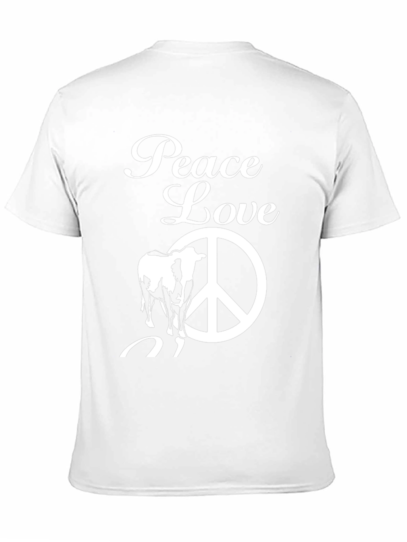 Peace Love Cow T-Shirt - Black Graphic Tee