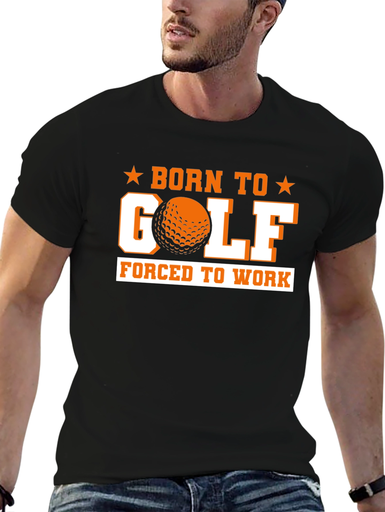 Born to Golf Black Graphic Tee