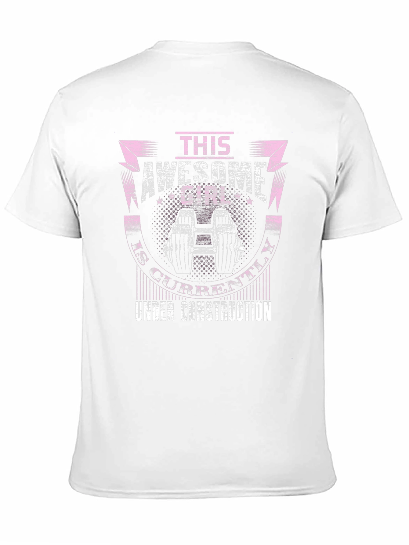 Awesome Girl Under Construction Graphic T-Shirt
