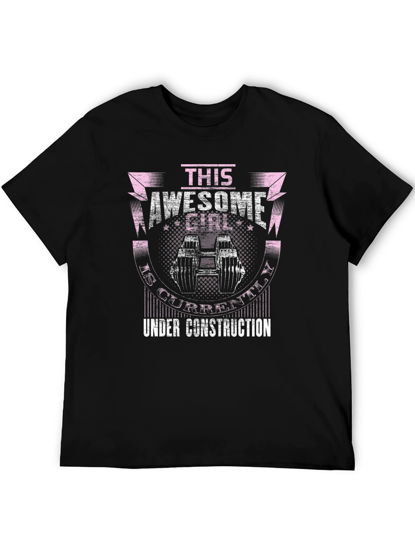 Awesome Girl Under Construction Graphic T-Shirt