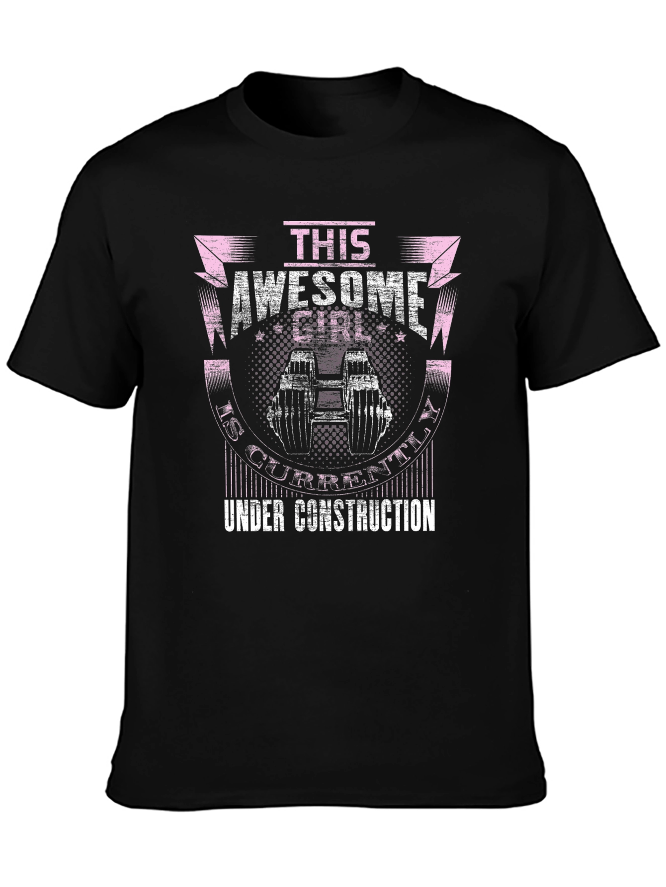 Awesome Girl Under Construction Graphic T-Shirt