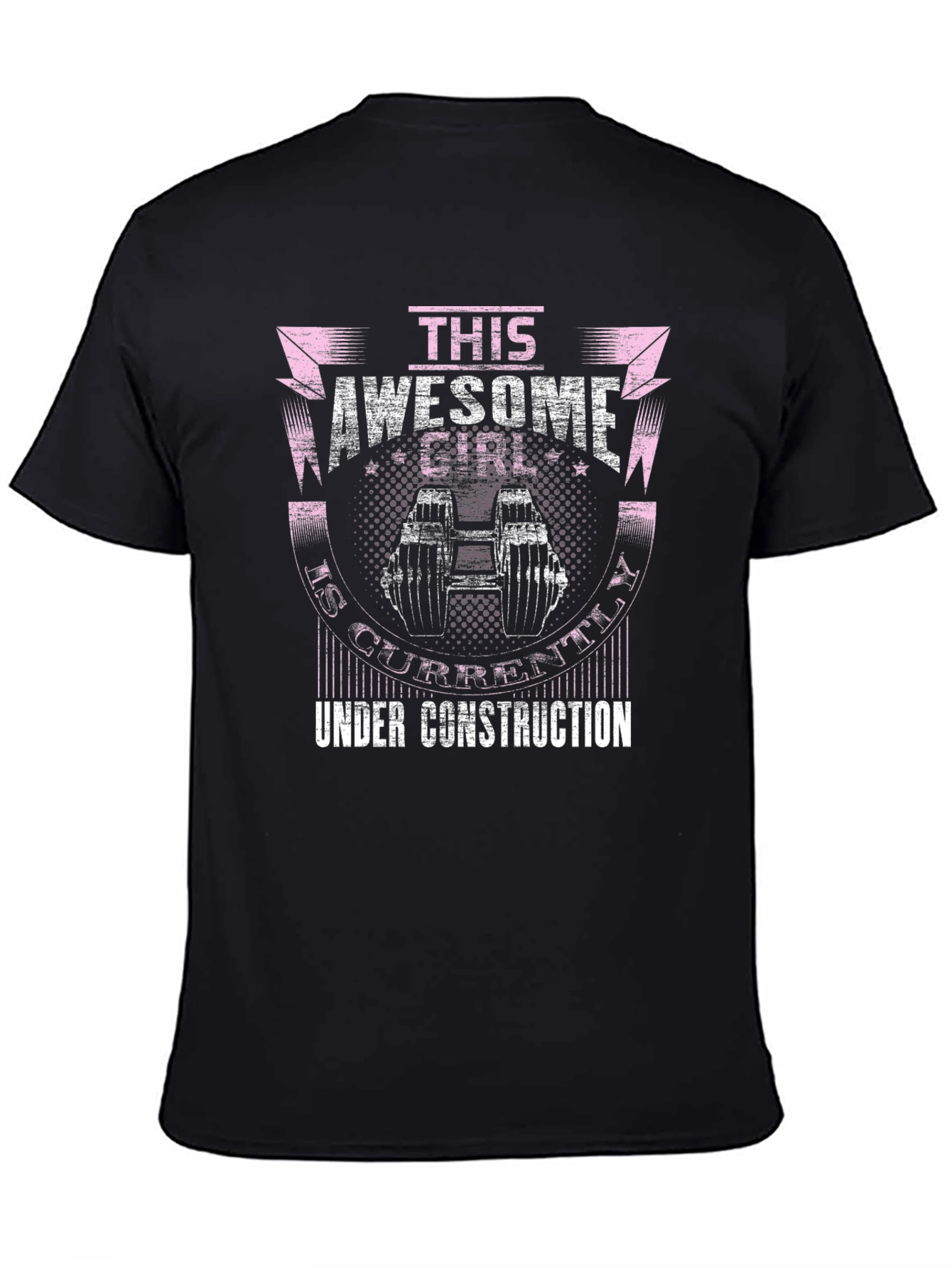 Awesome Girl Under Construction Graphic T-Shirt