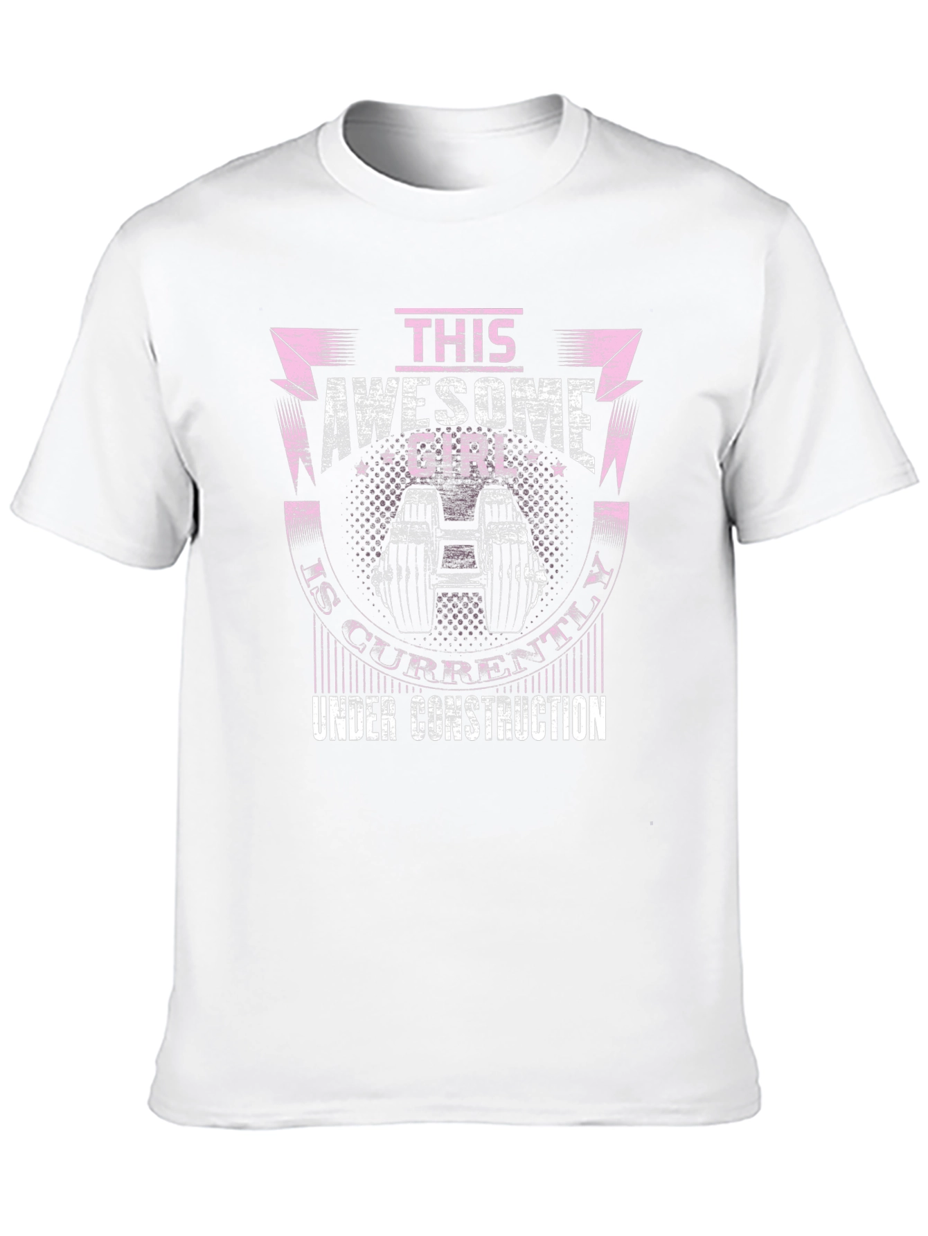 Awesome Girl Under Construction Graphic T-Shirt