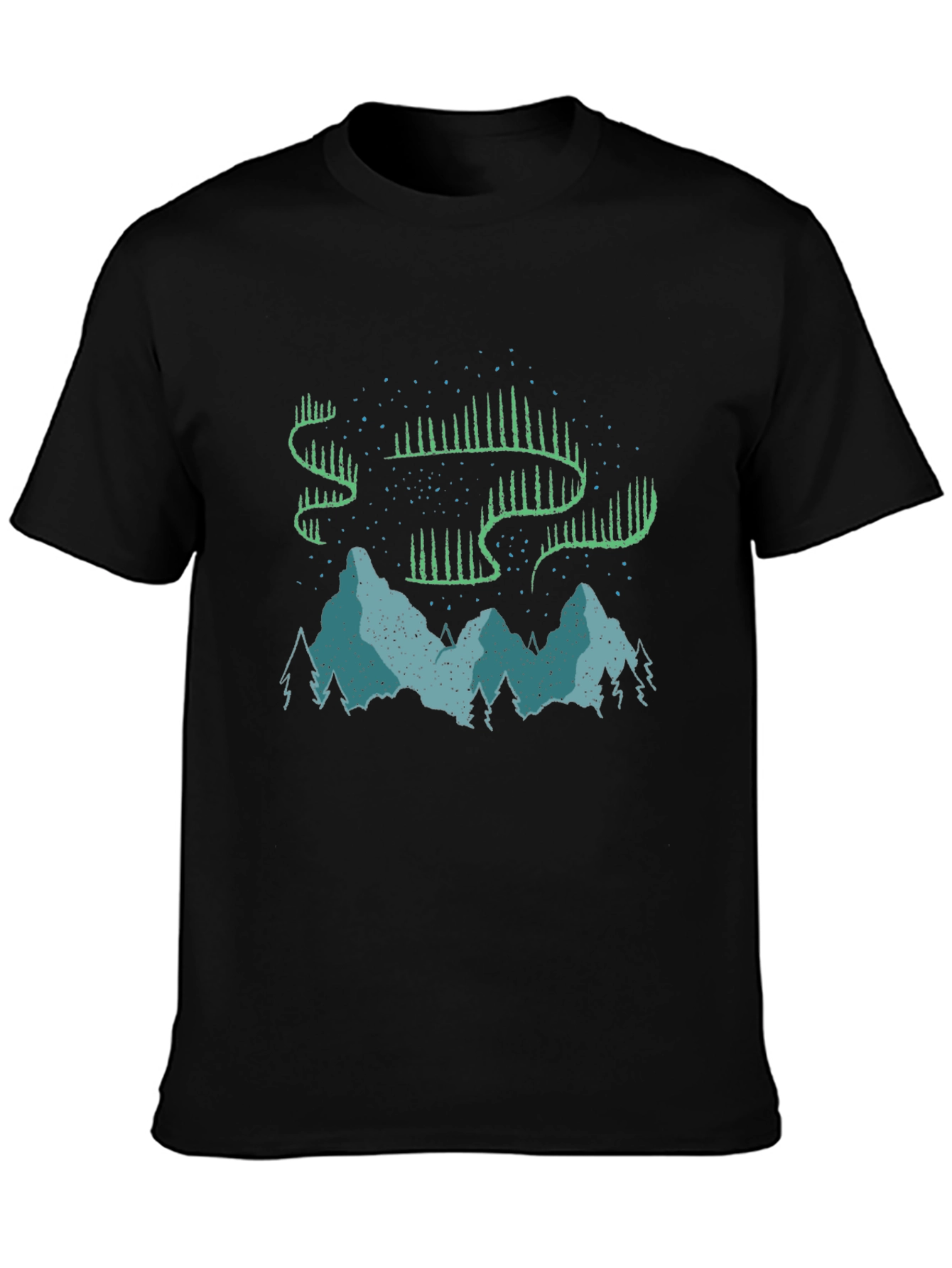 Aurora Borealis Graphic T-Shirt - Mountain Scene