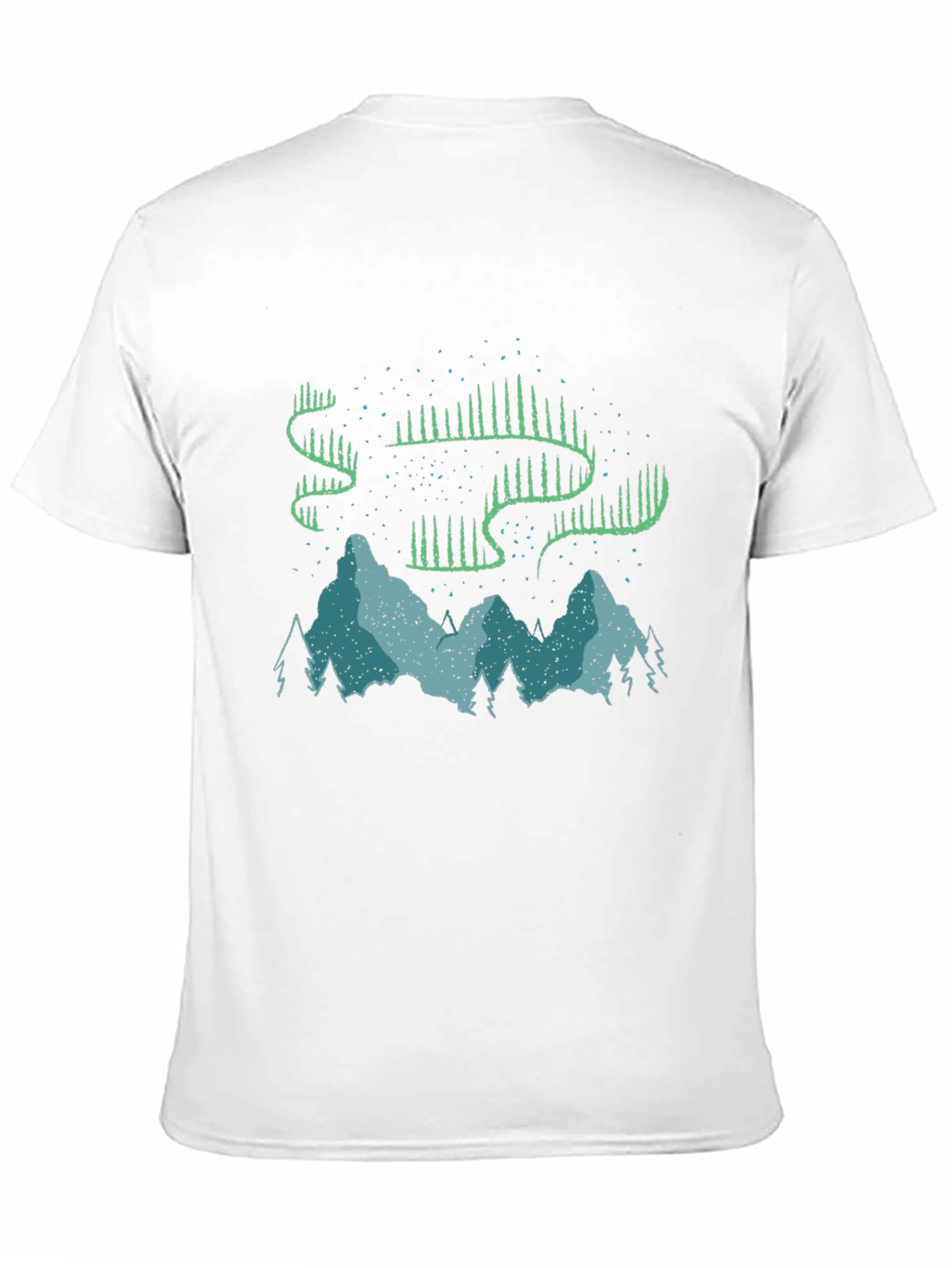 Aurora Borealis Graphic T-Shirt - Mountain Scene