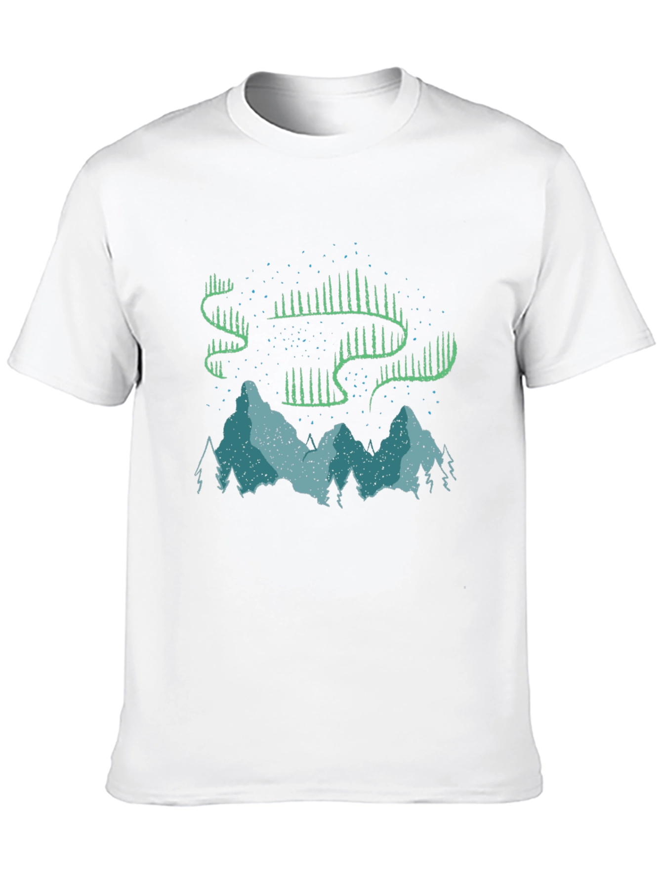 Aurora Borealis Graphic T-Shirt - Mountain Scene
