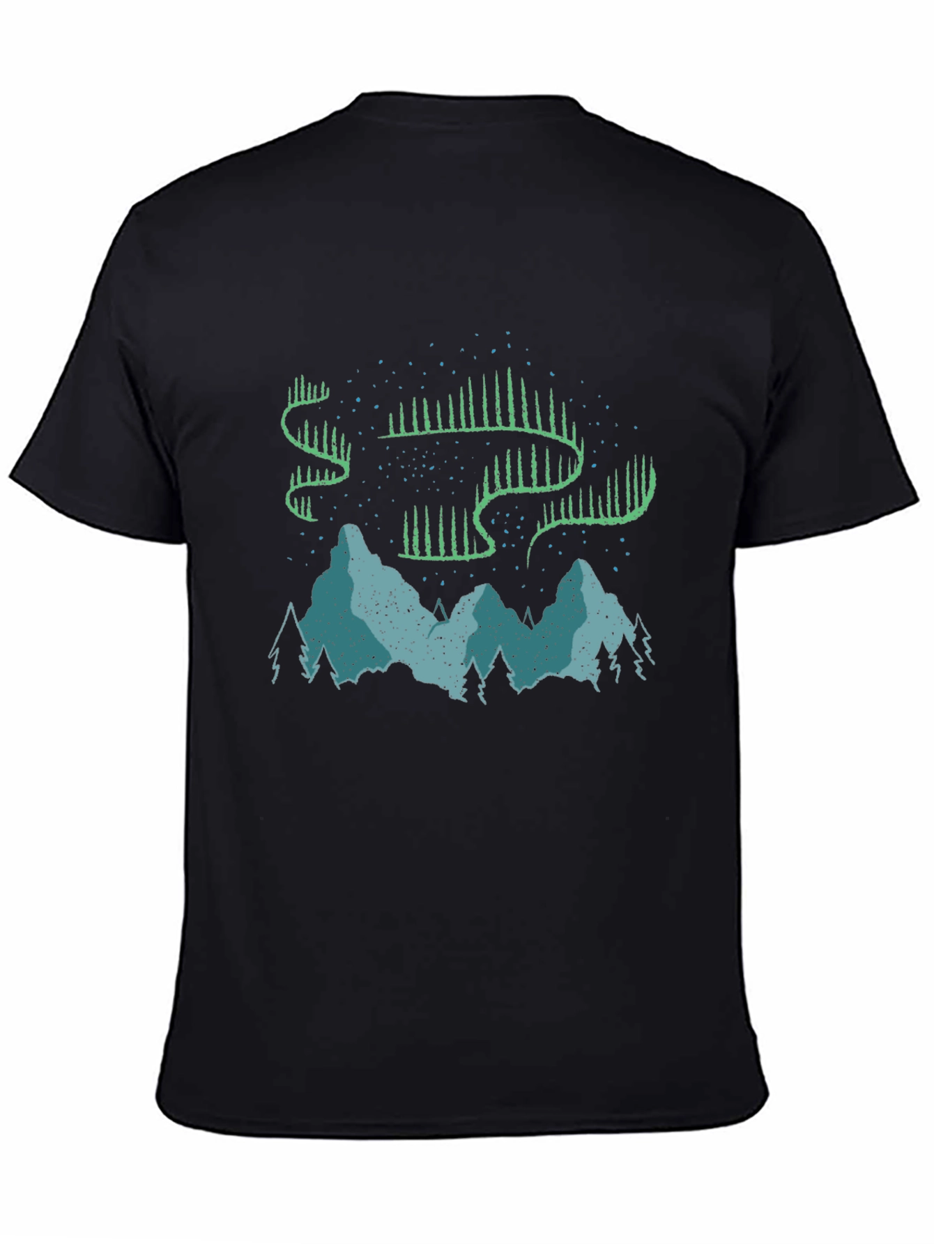 Aurora Borealis Graphic T-Shirt - Mountain Scene