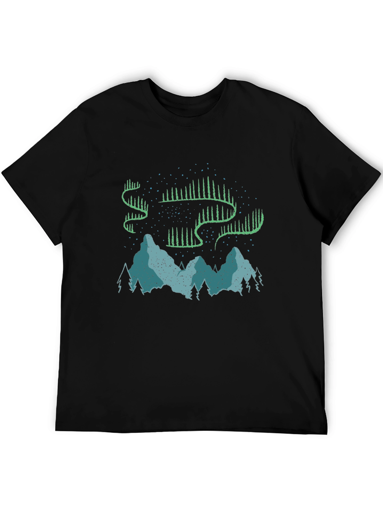 Aurora Borealis Graphic T-Shirt - Mountain Scene