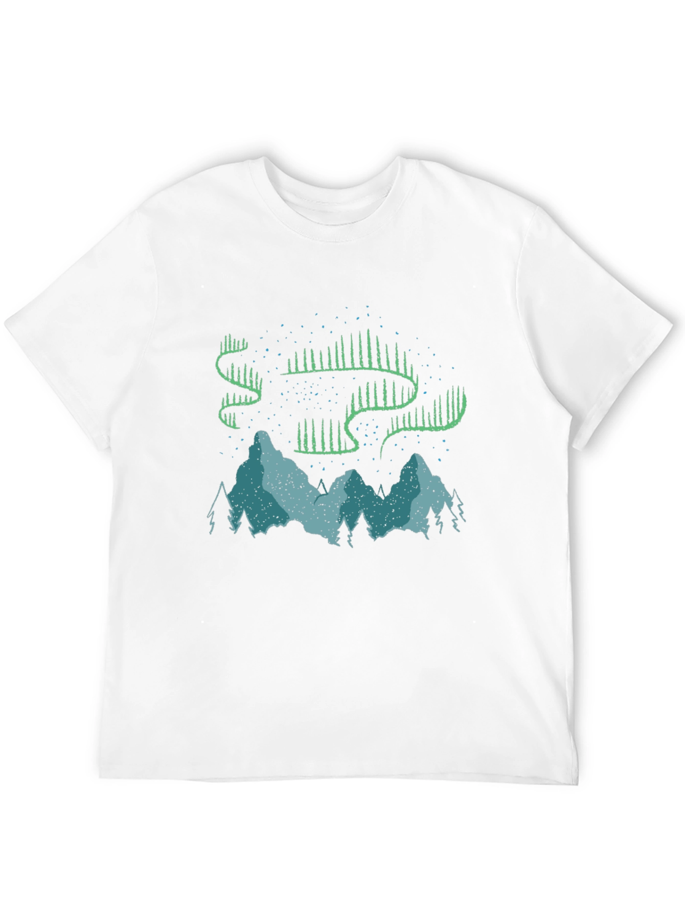 Aurora Borealis Graphic T-Shirt - Mountain Scene