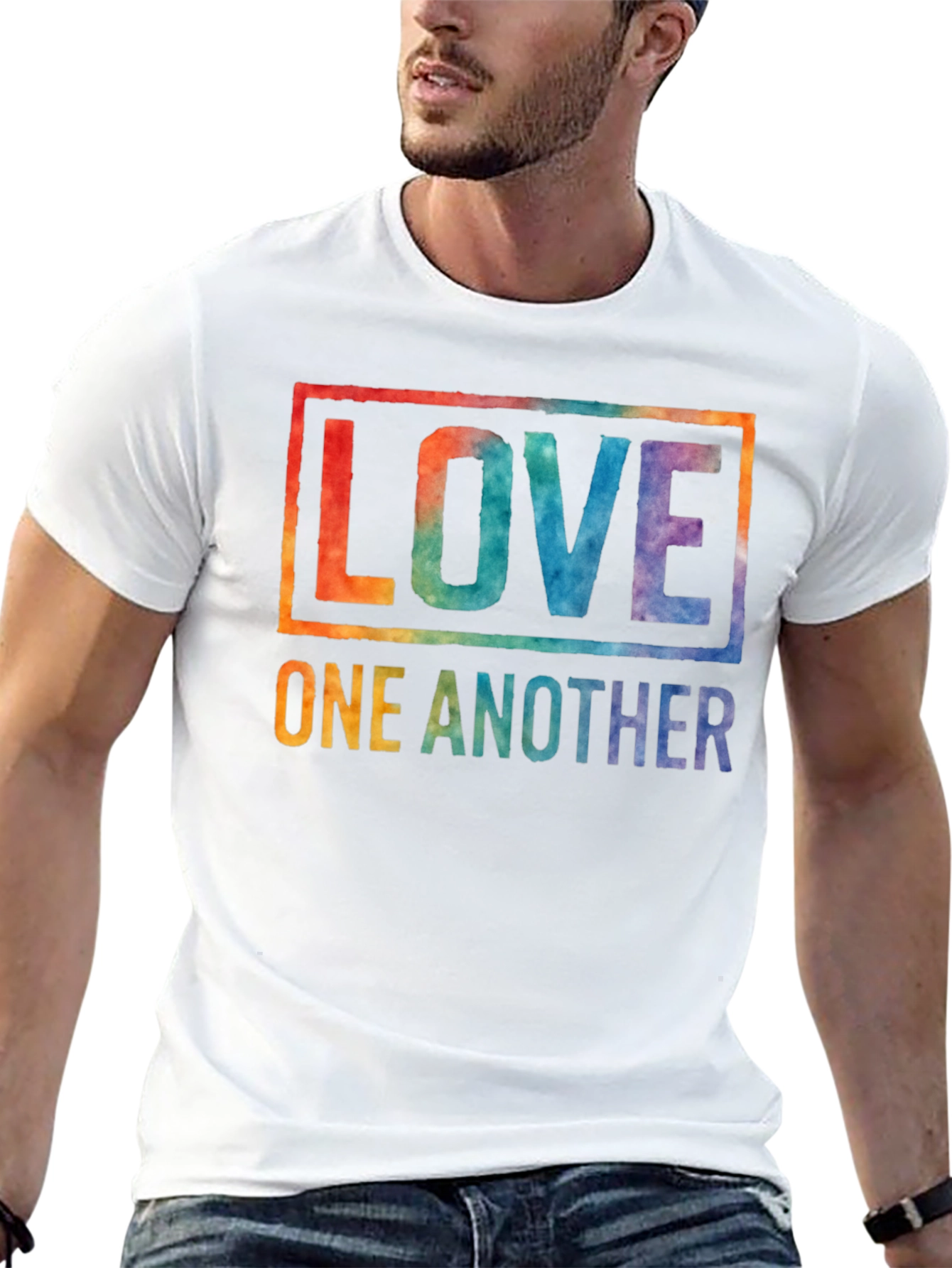 Love One Another Graphic Tee - Black