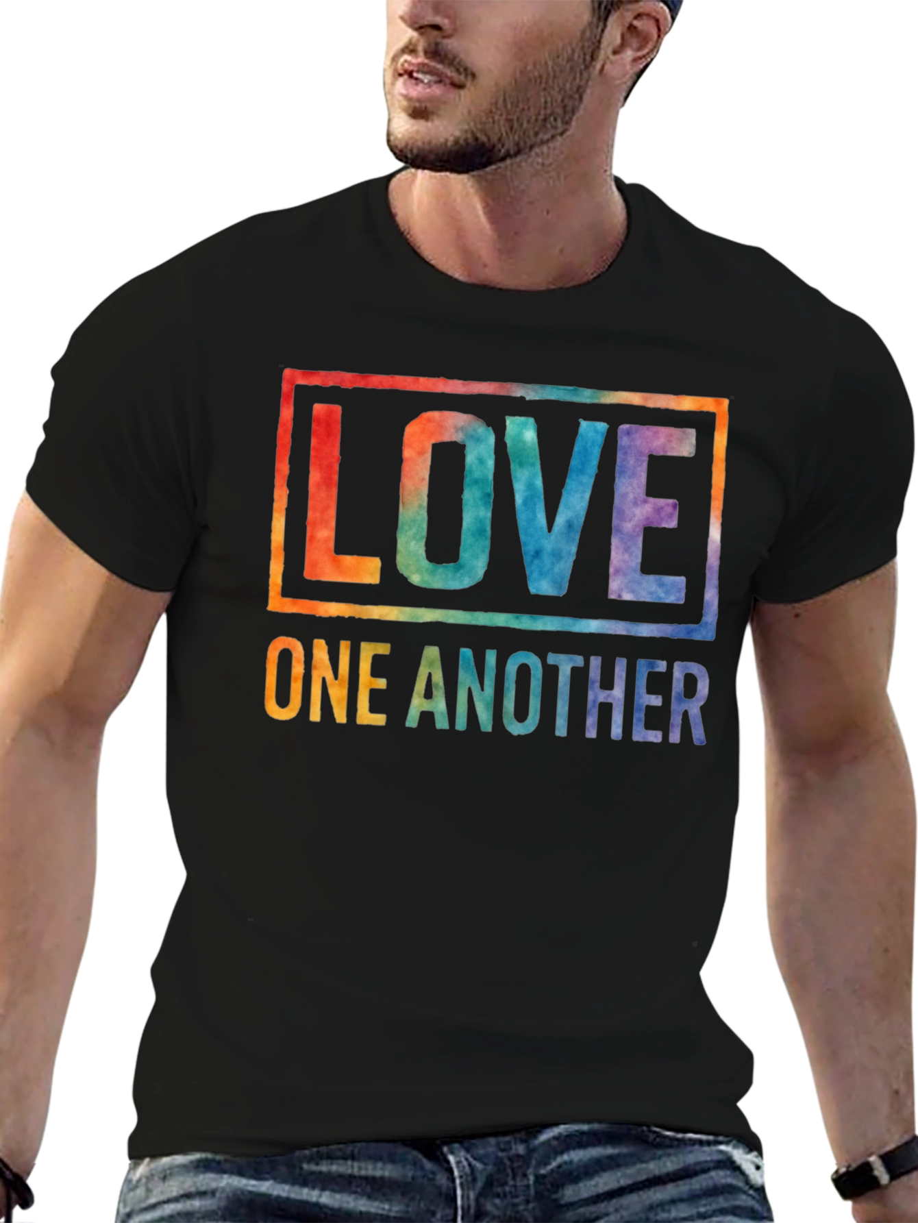 Love One Another Graphic Tee - Black