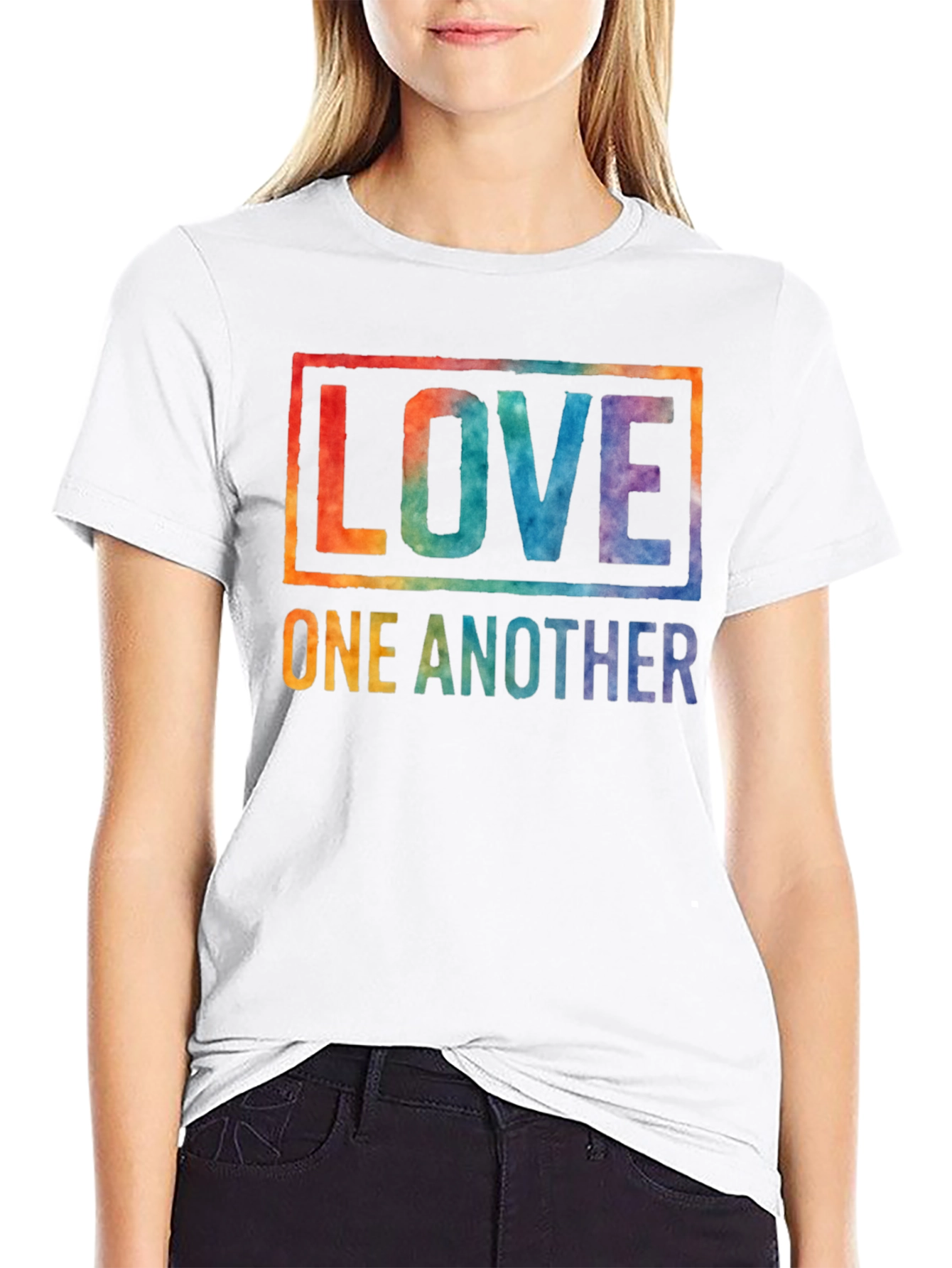 Love One Another Graphic Tee - Black