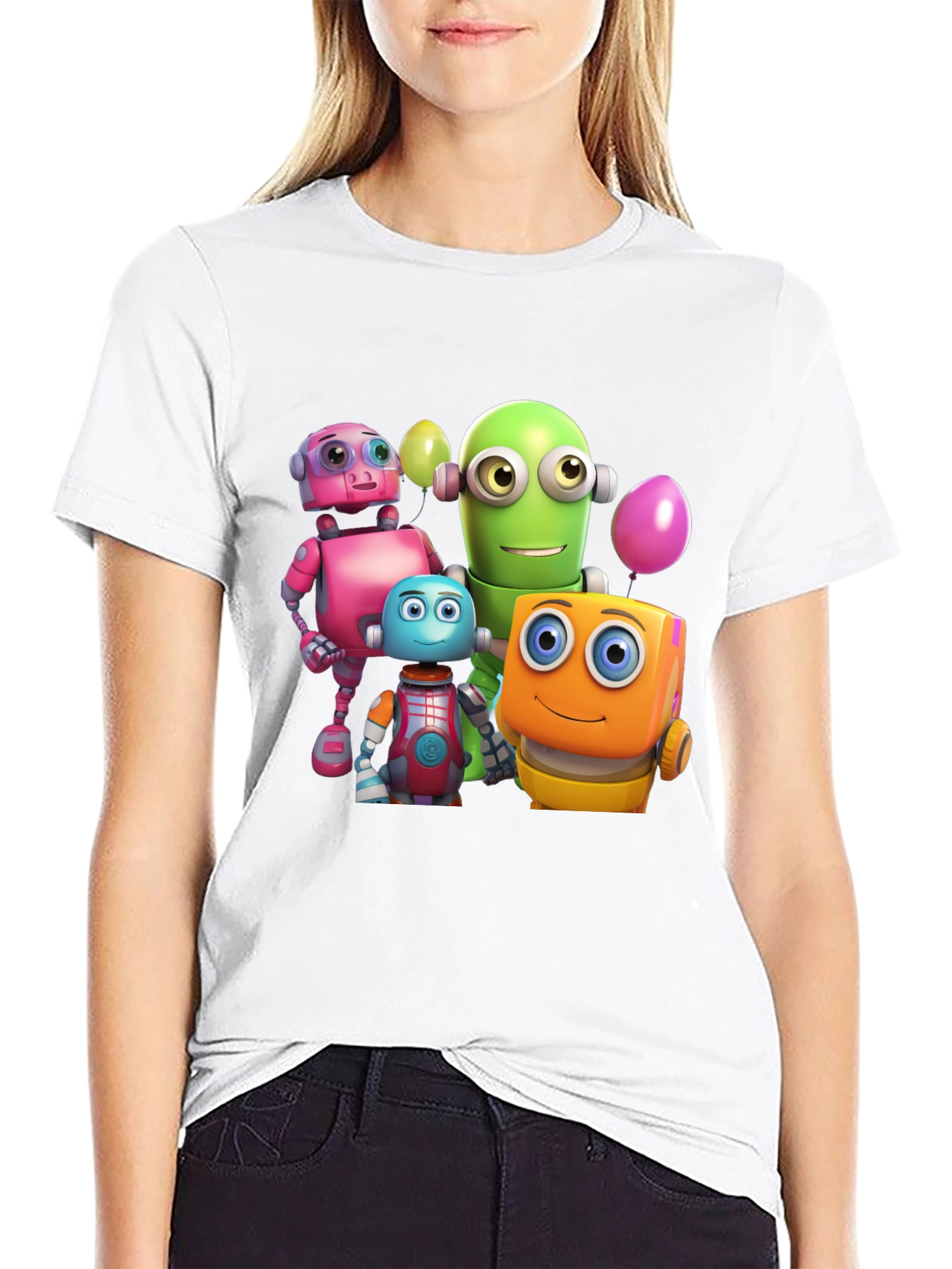 Robot Buddies Graphic T-Shirt - Fun & Unique!