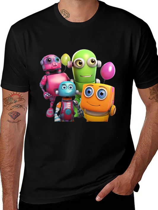 Robot Buddies Graphic T-Shirt - Fun & Unique!