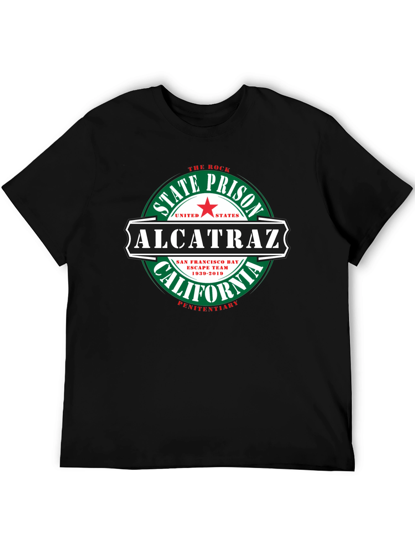 Alcatraz State Prison Graphic Tee - Black Cotton T-Shirt