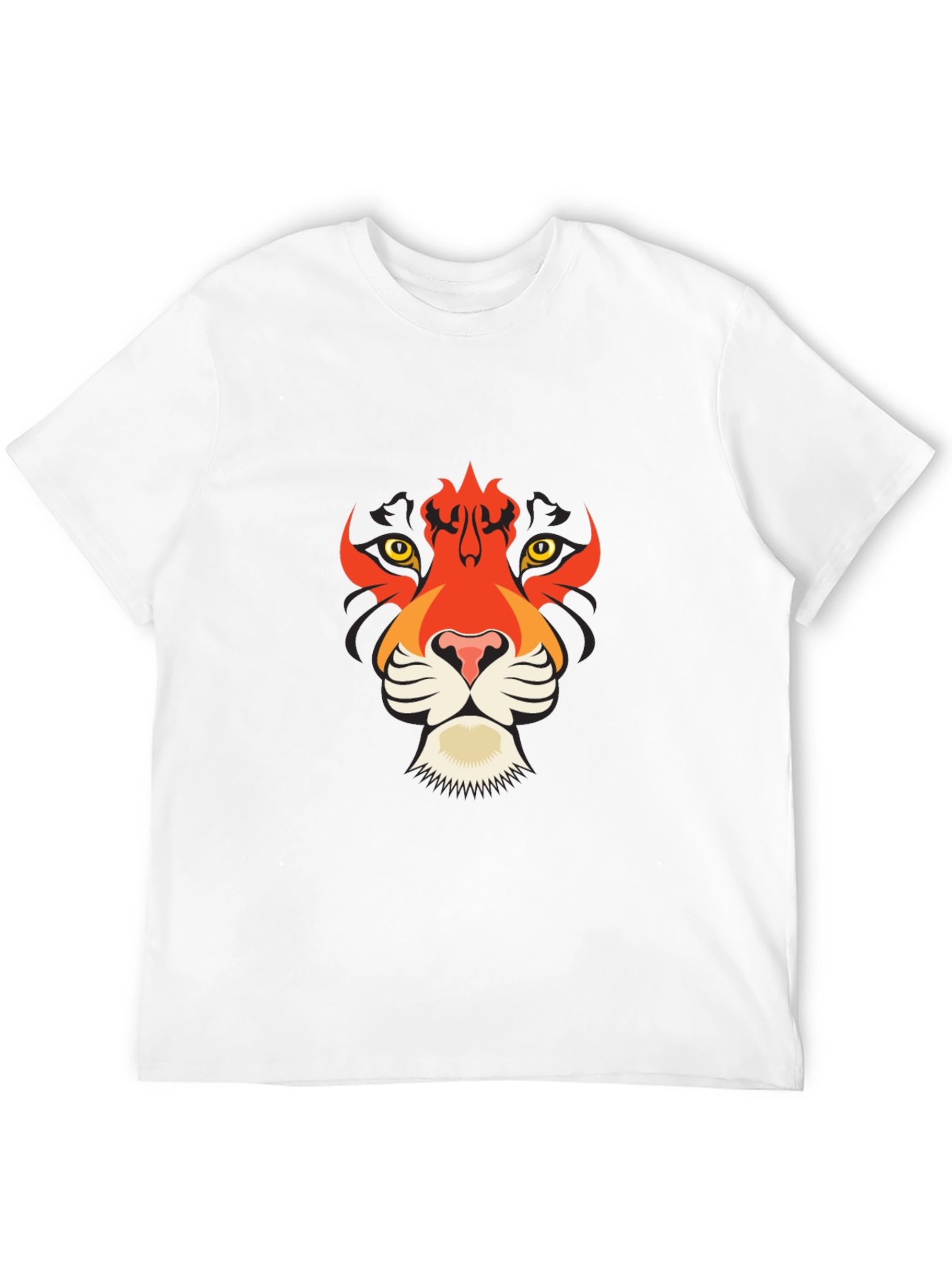 Bold Black T-Shirt with Tiger Graphic