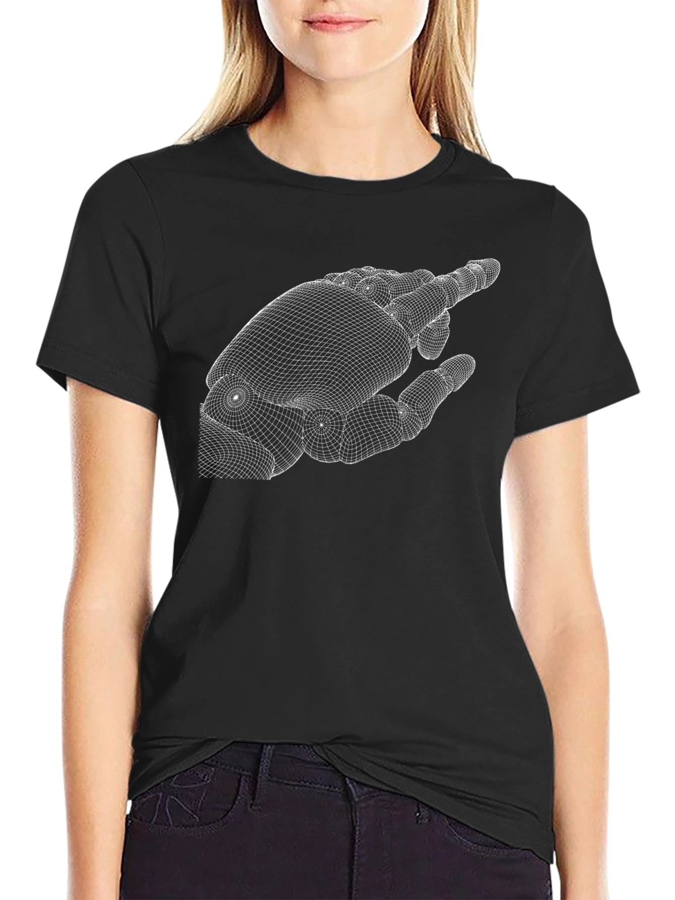 Tech Hand Graphic T-Shirt - Modern Style