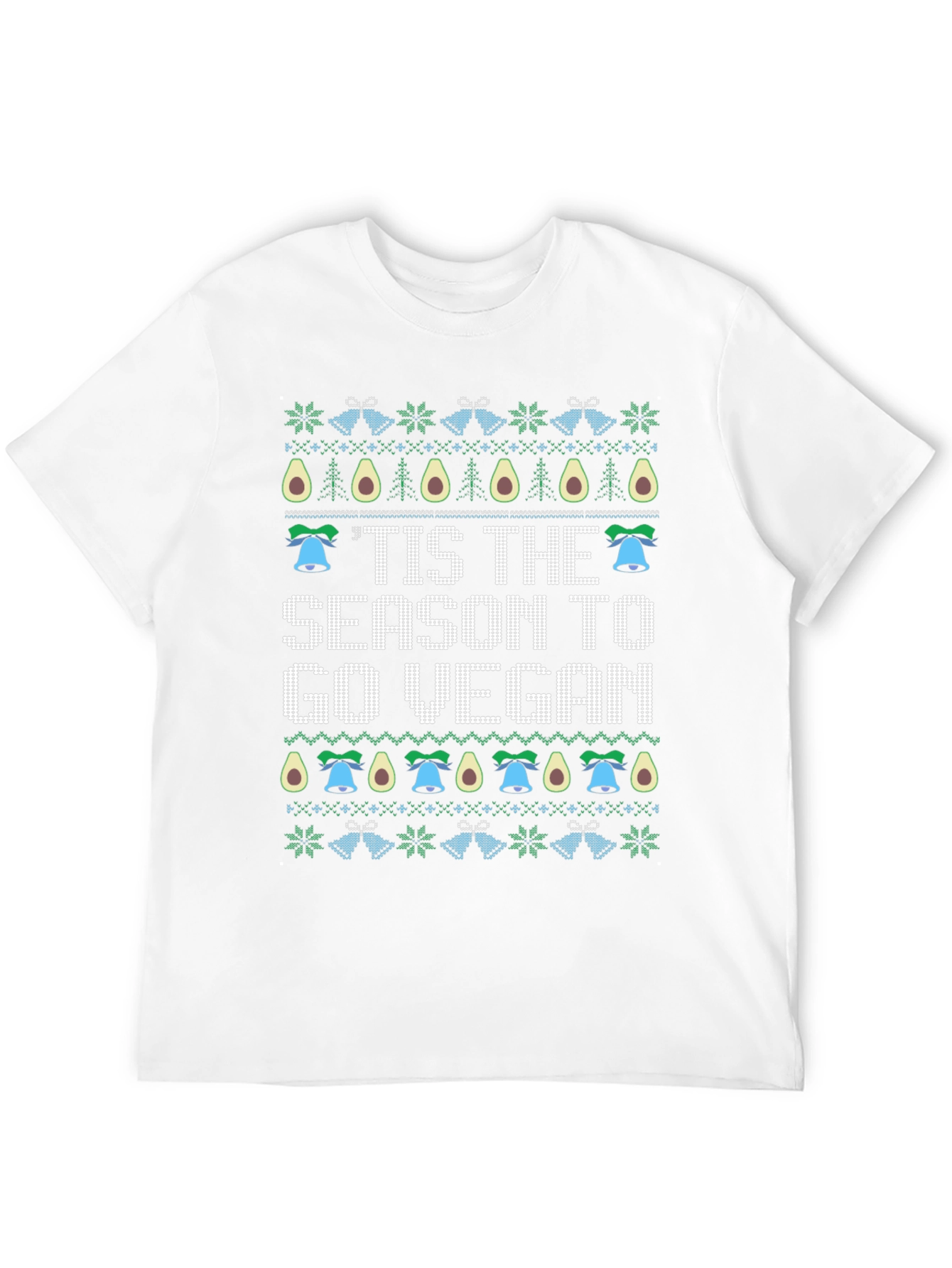 Tis the Season Go Vegan Christmas Ugly Sweater T-Shirt