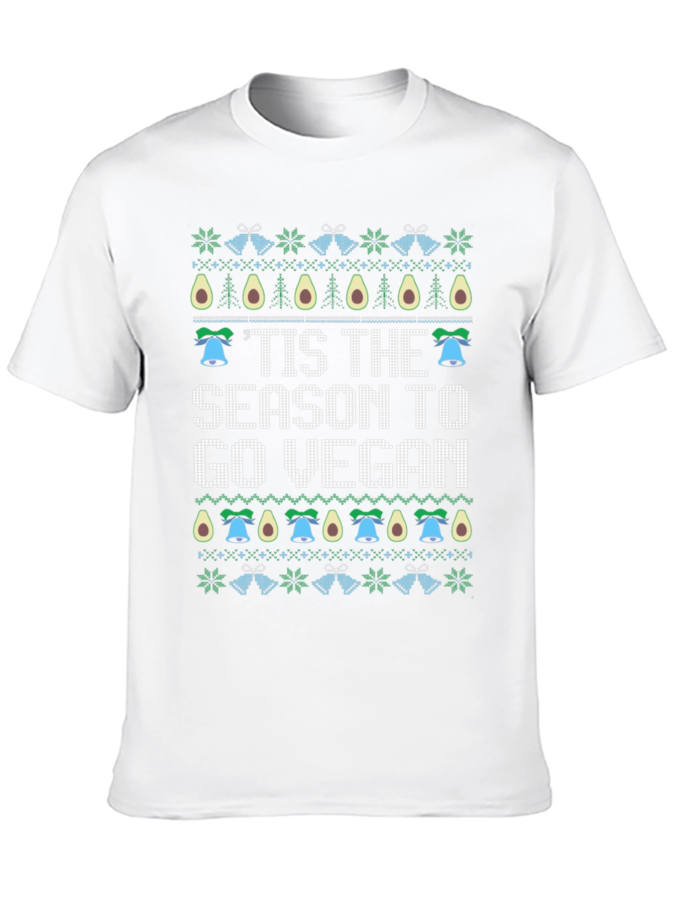 Tis the Season Go Vegan Christmas Ugly Sweater T-Shirt
