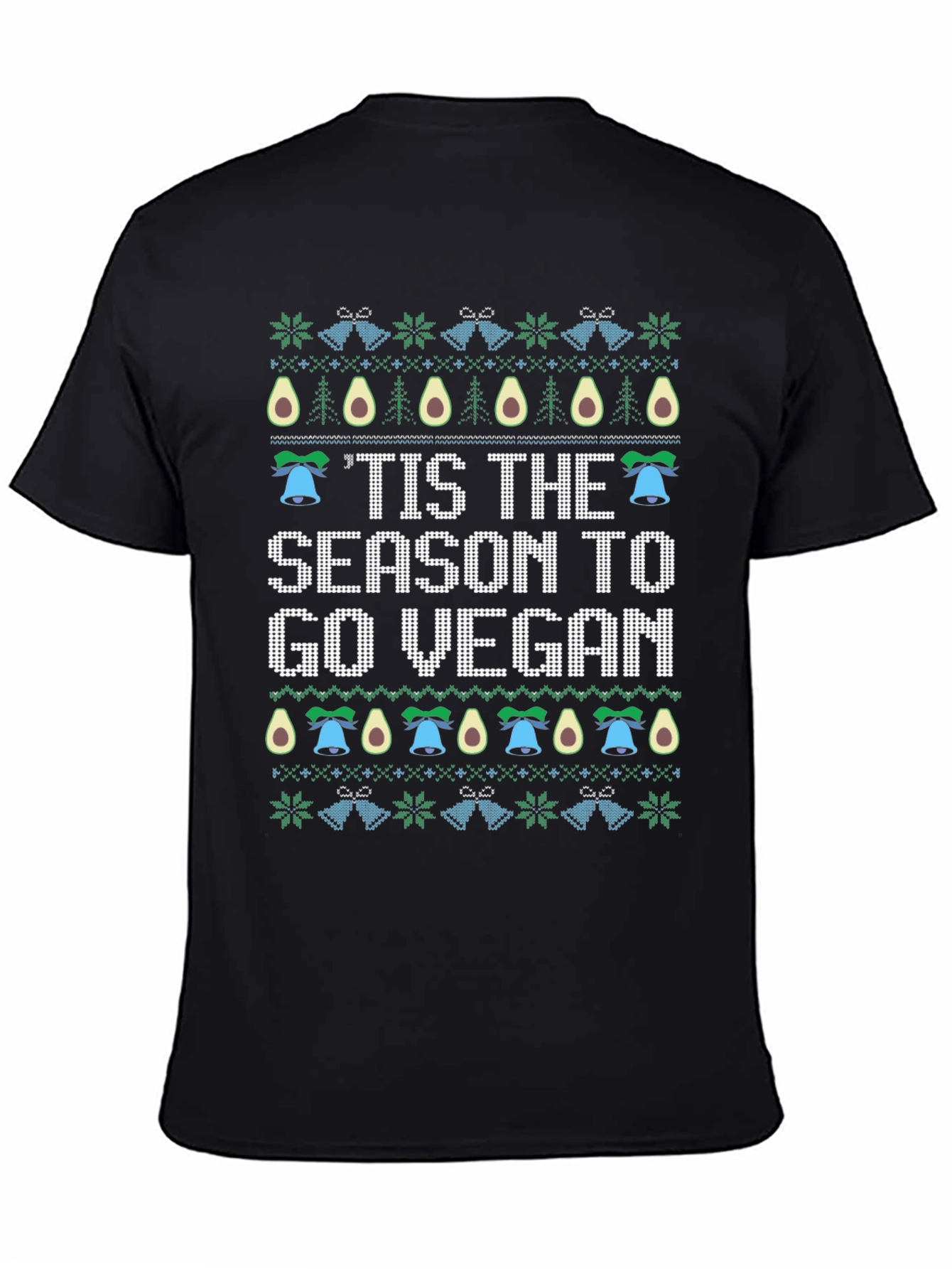 Tis the Season Go Vegan Christmas Ugly Sweater T-Shirt