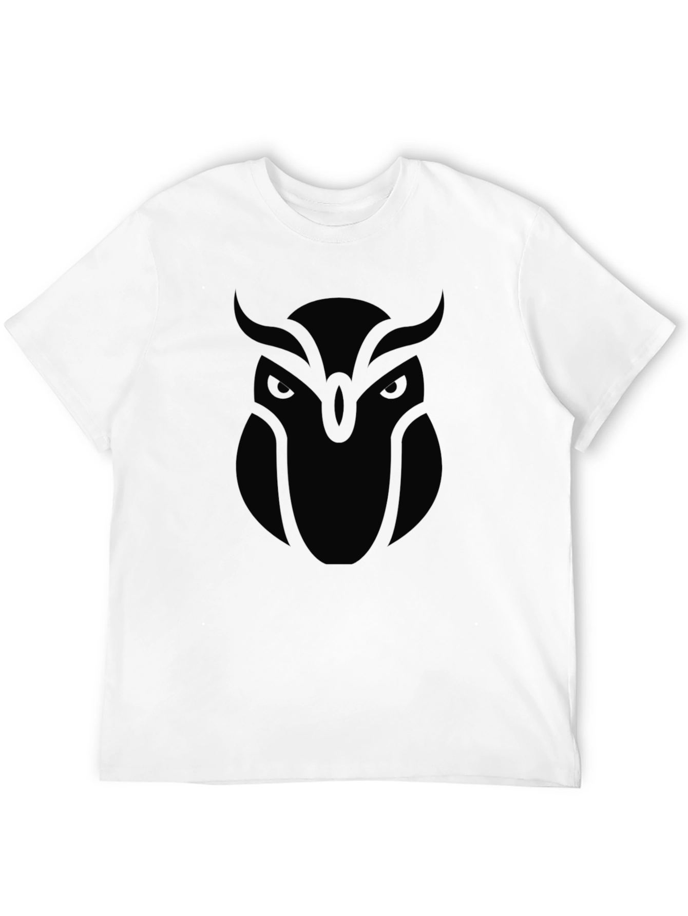 Mens Black Owl Graphic Tee - Sleek & Stylish