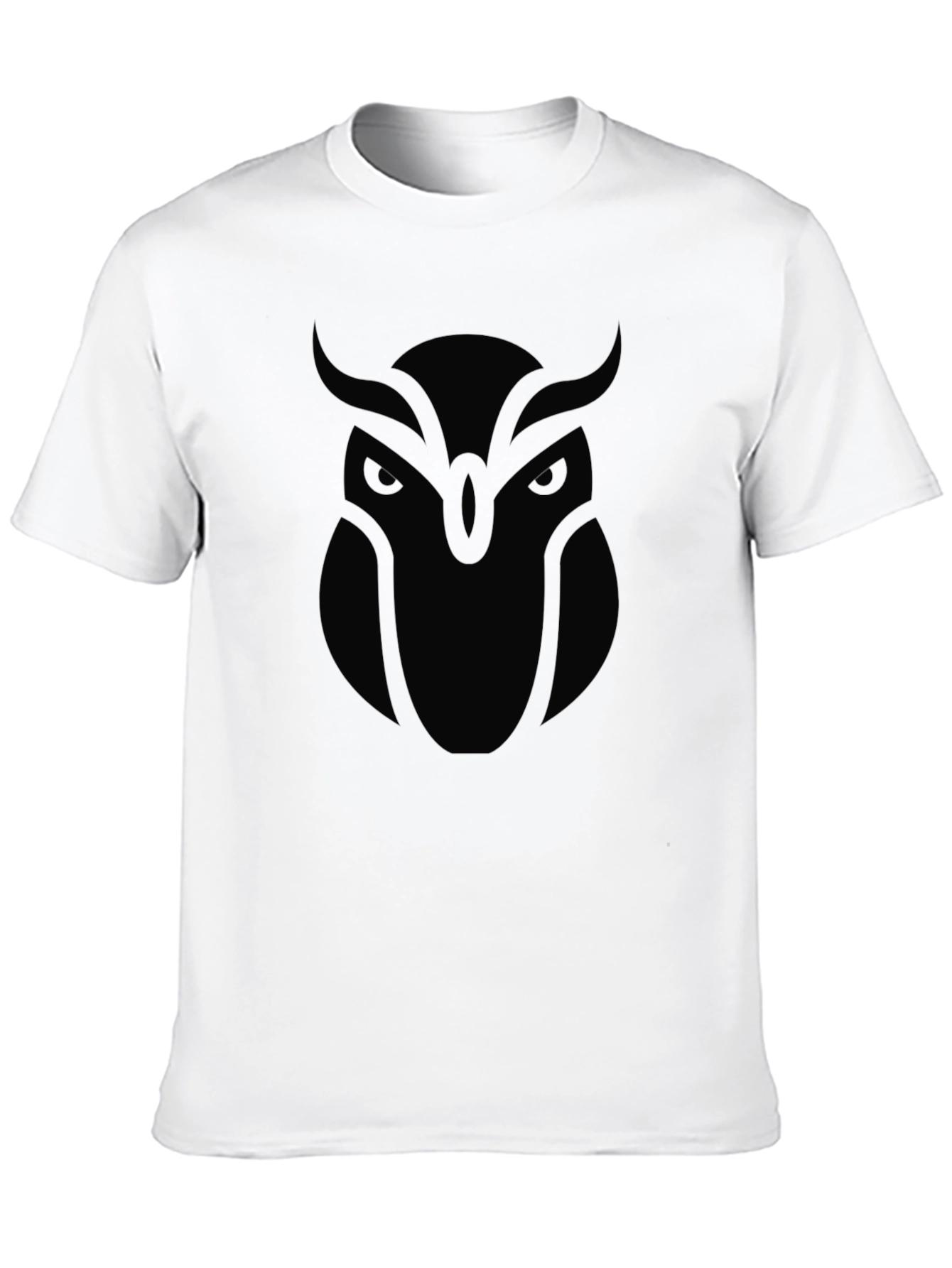 Mens Black Owl Graphic Tee - Sleek & Stylish