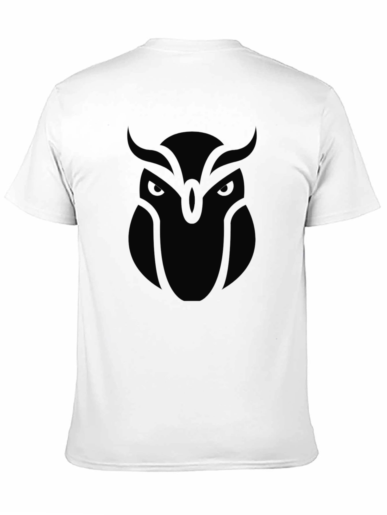 Mens Black Owl Graphic Tee - Sleek & Stylish