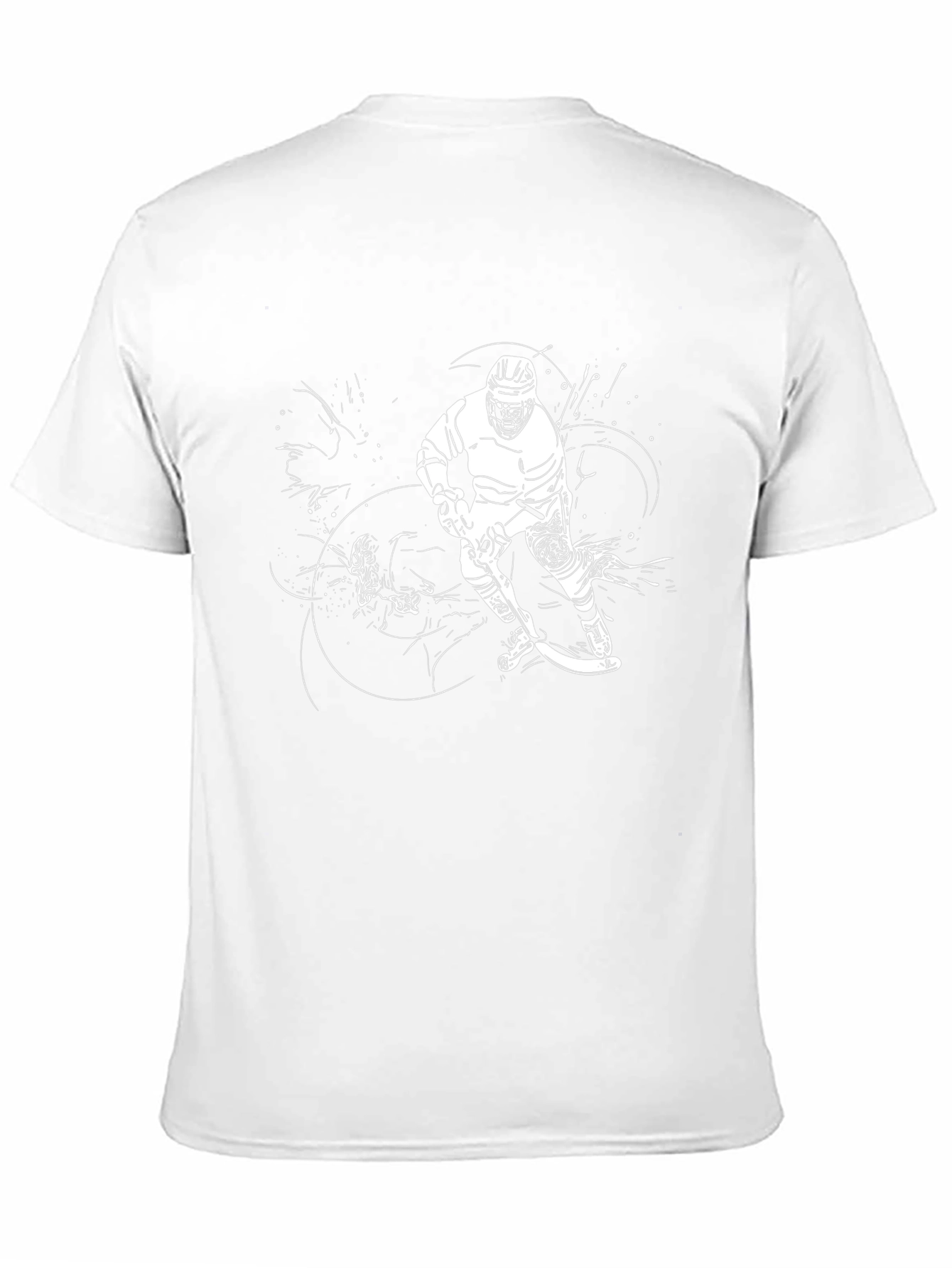 Hockey Player Graphic Black T-Shirt