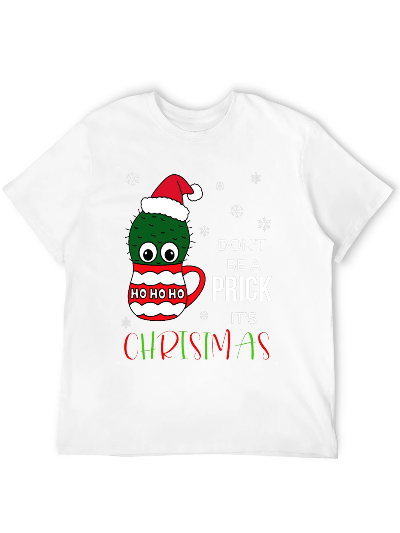 Funny Cactus Christmas T-Shirt - Dont Be A Prick