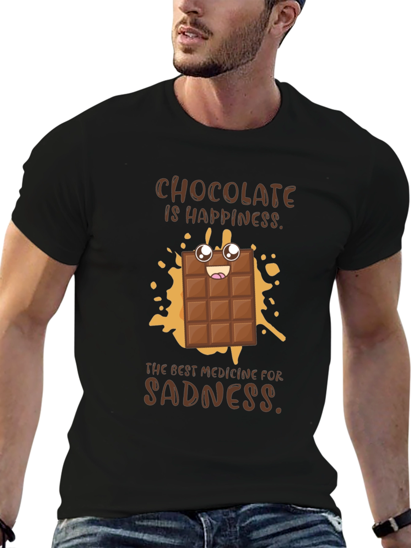 Chocolate Happiness Graphic T-Shirt