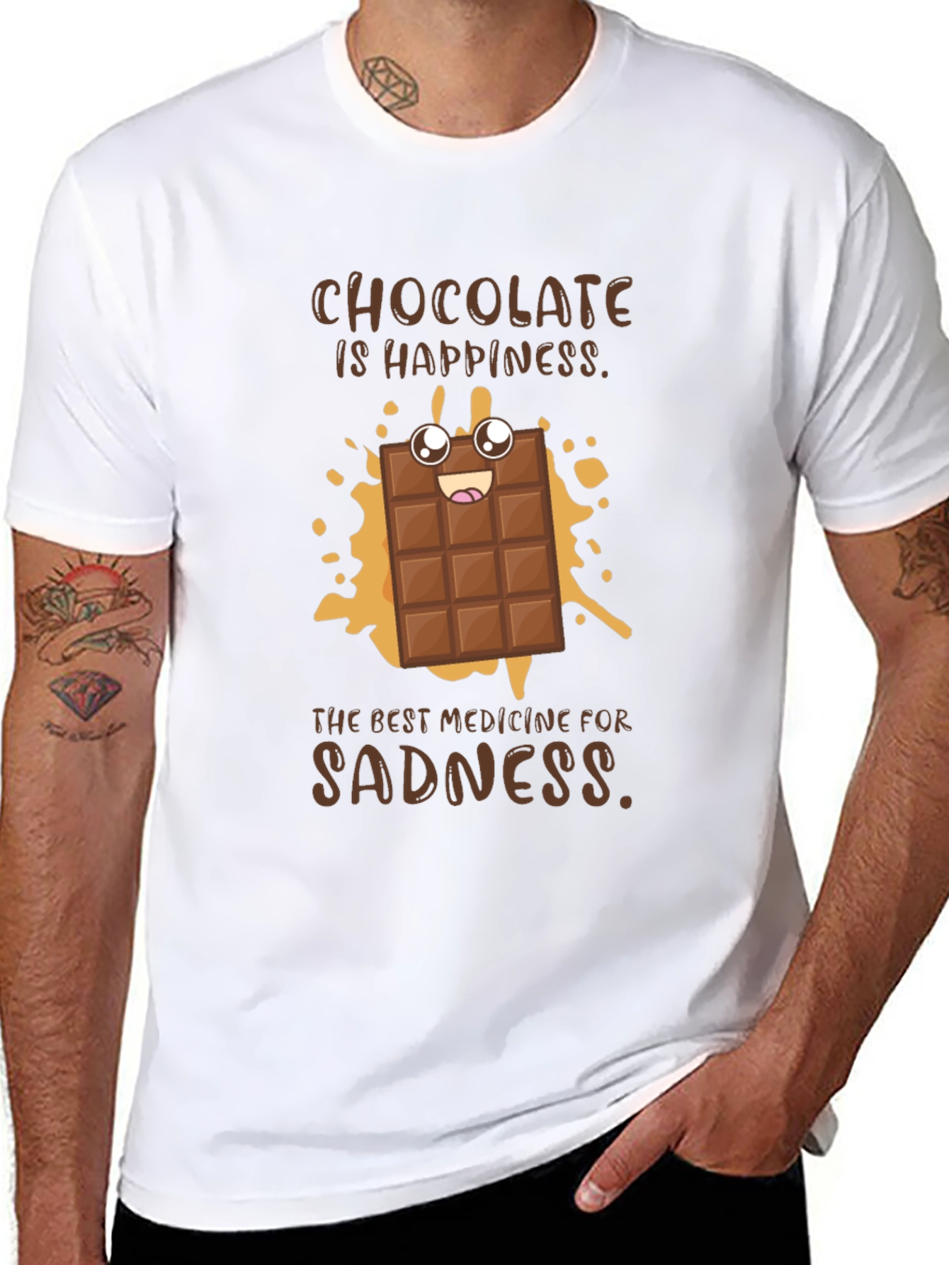 Chocolate Happiness Graphic T-Shirt