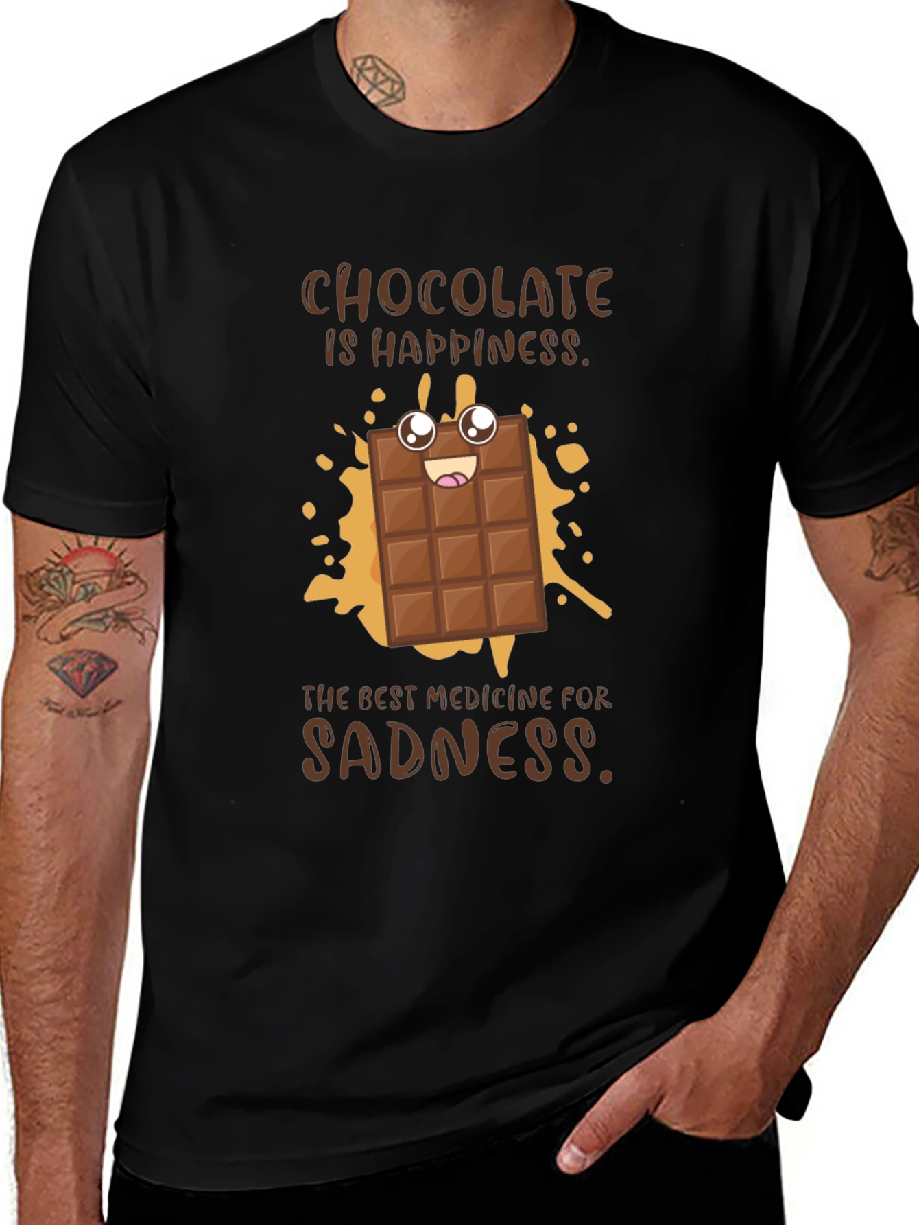 Chocolate Happiness Graphic T-Shirt