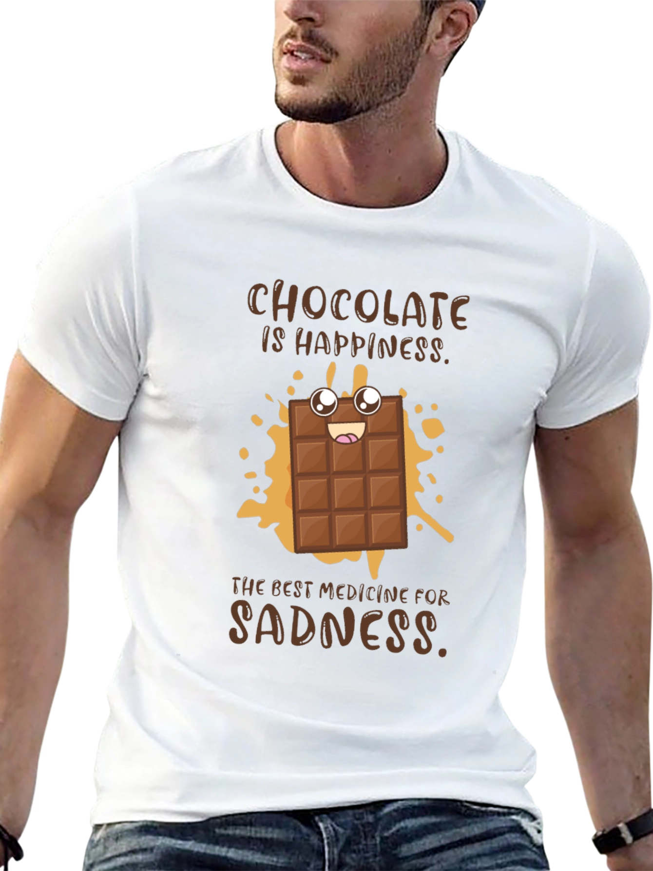 Chocolate Happiness Graphic T-Shirt