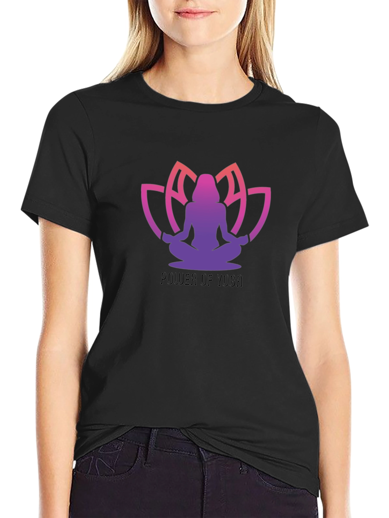Power of Yoga Black T-Shirt