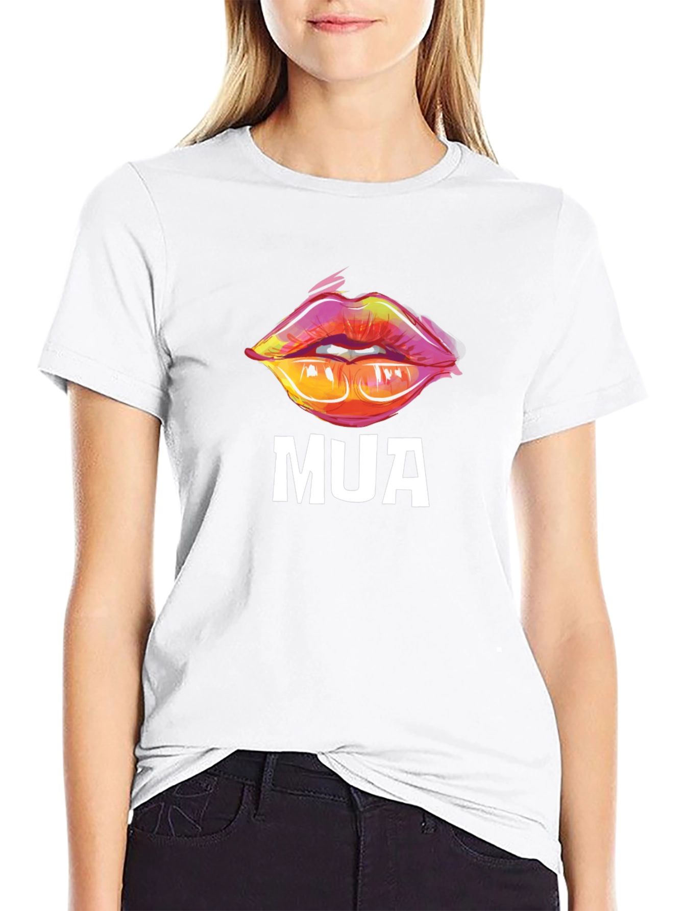 MUA Lips Graphic Black T-Shirt