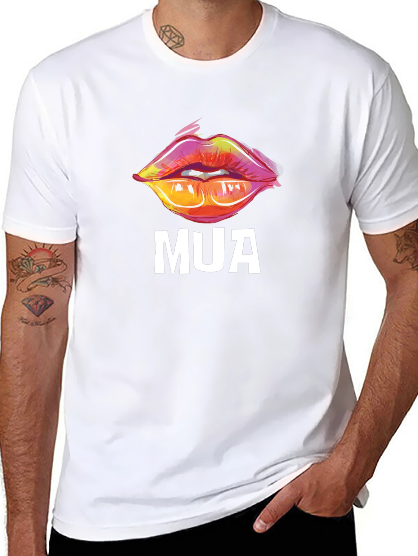 MUA Lips Graphic Black T-Shirt