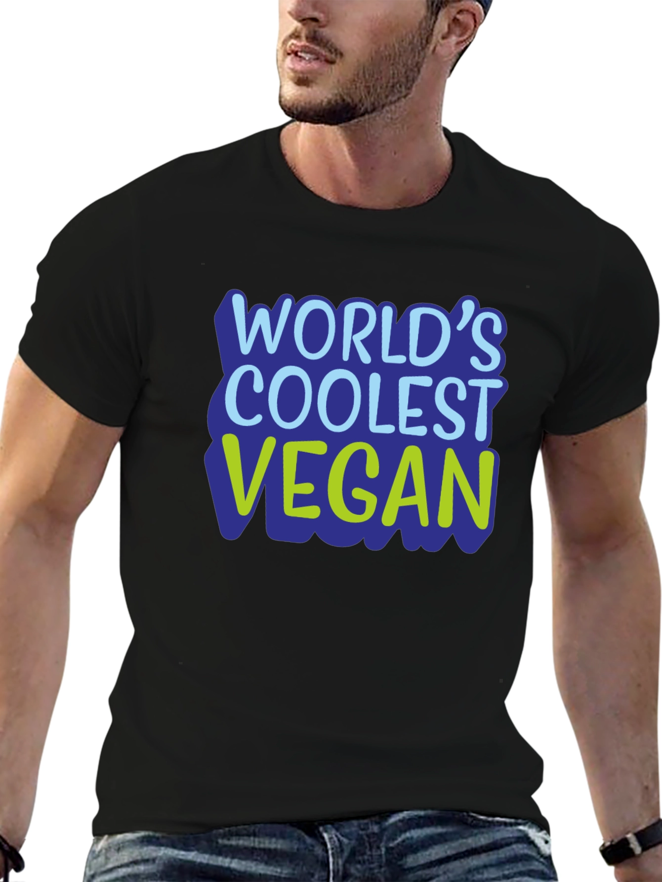 Worlds Coolest Vegan T-Shirt - Black