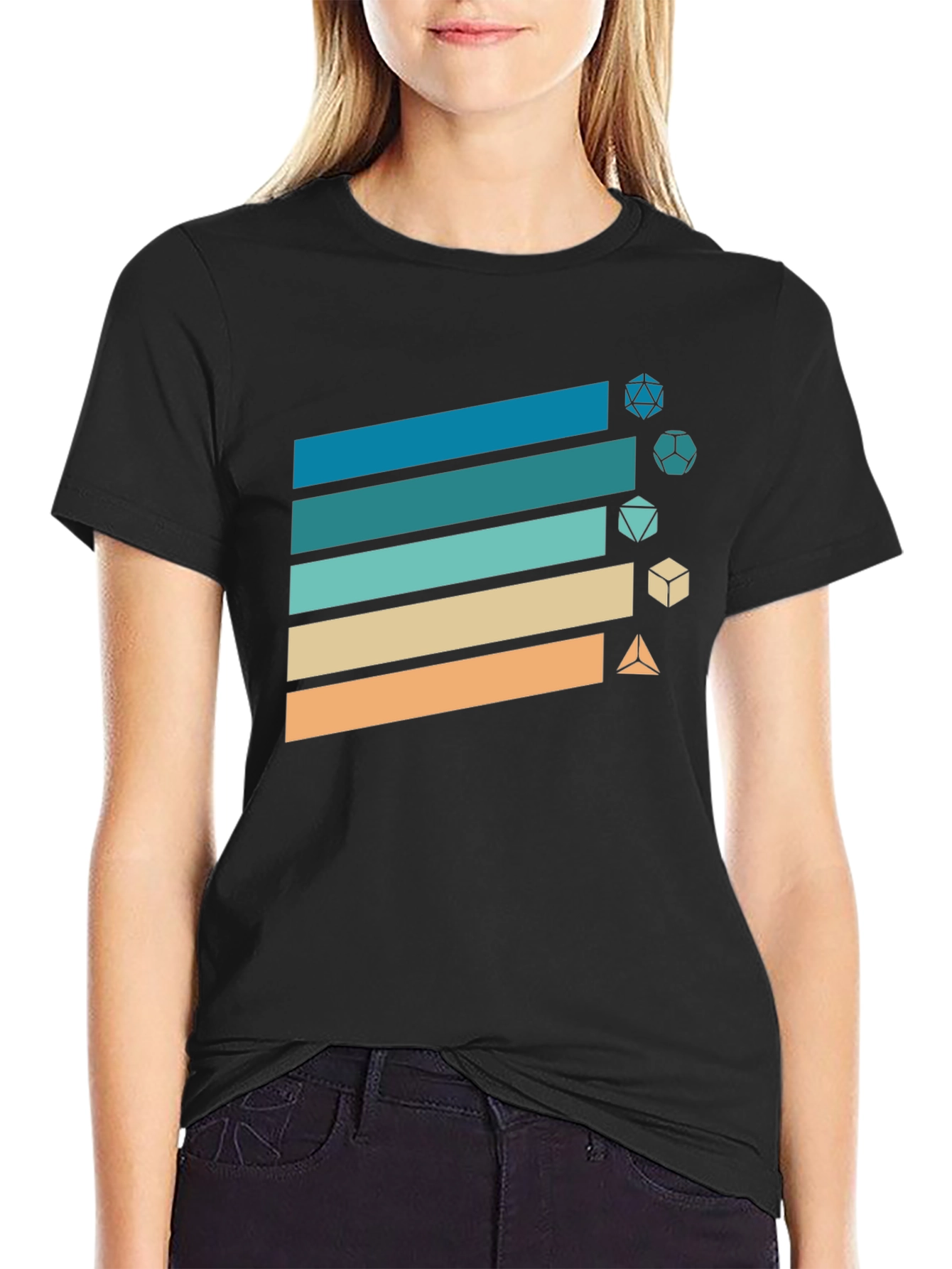 Retro Gaming Dice T-Shirt - D&D Style