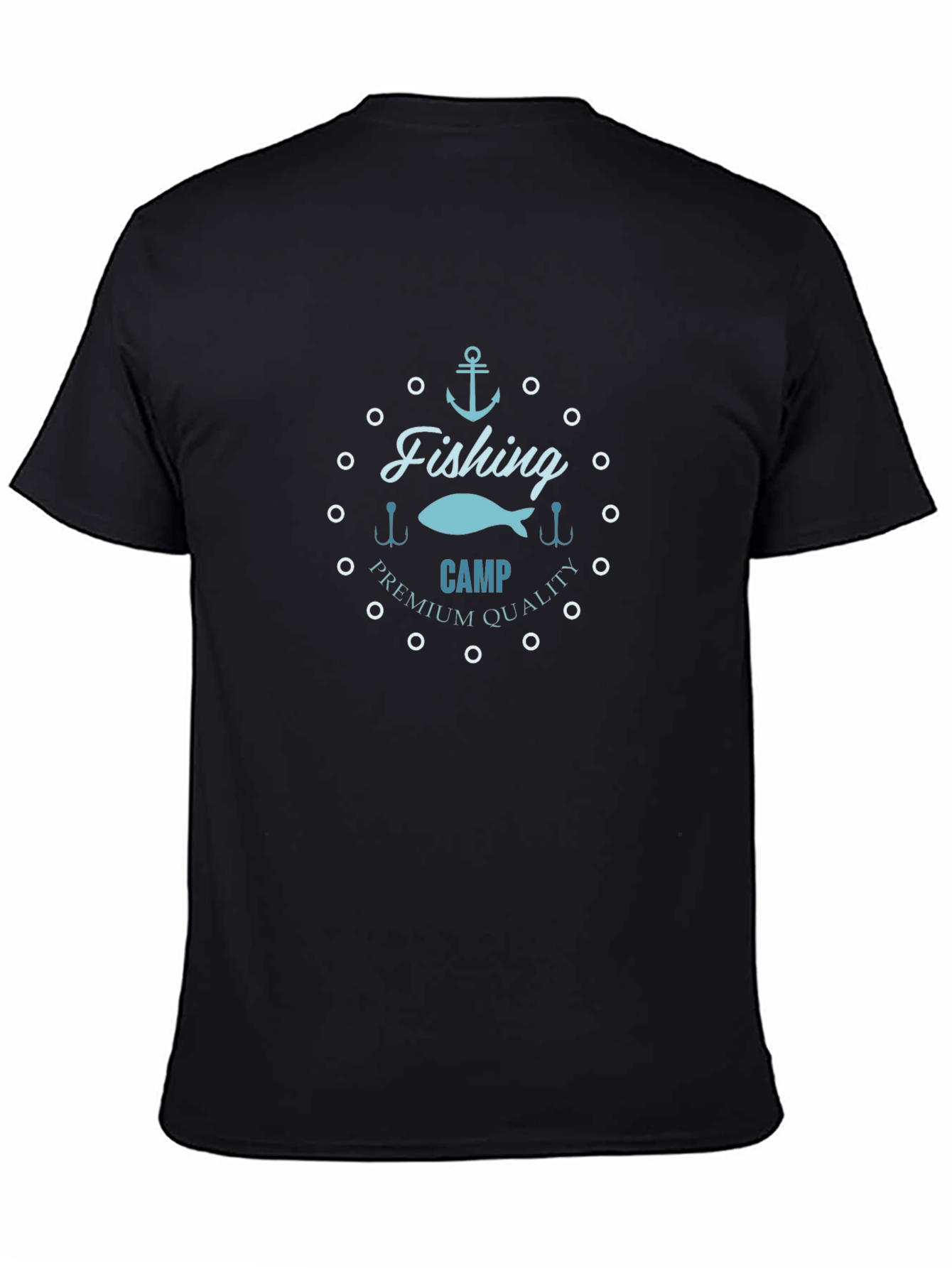 Fishing Camp Premium Quality Black T-Shirt