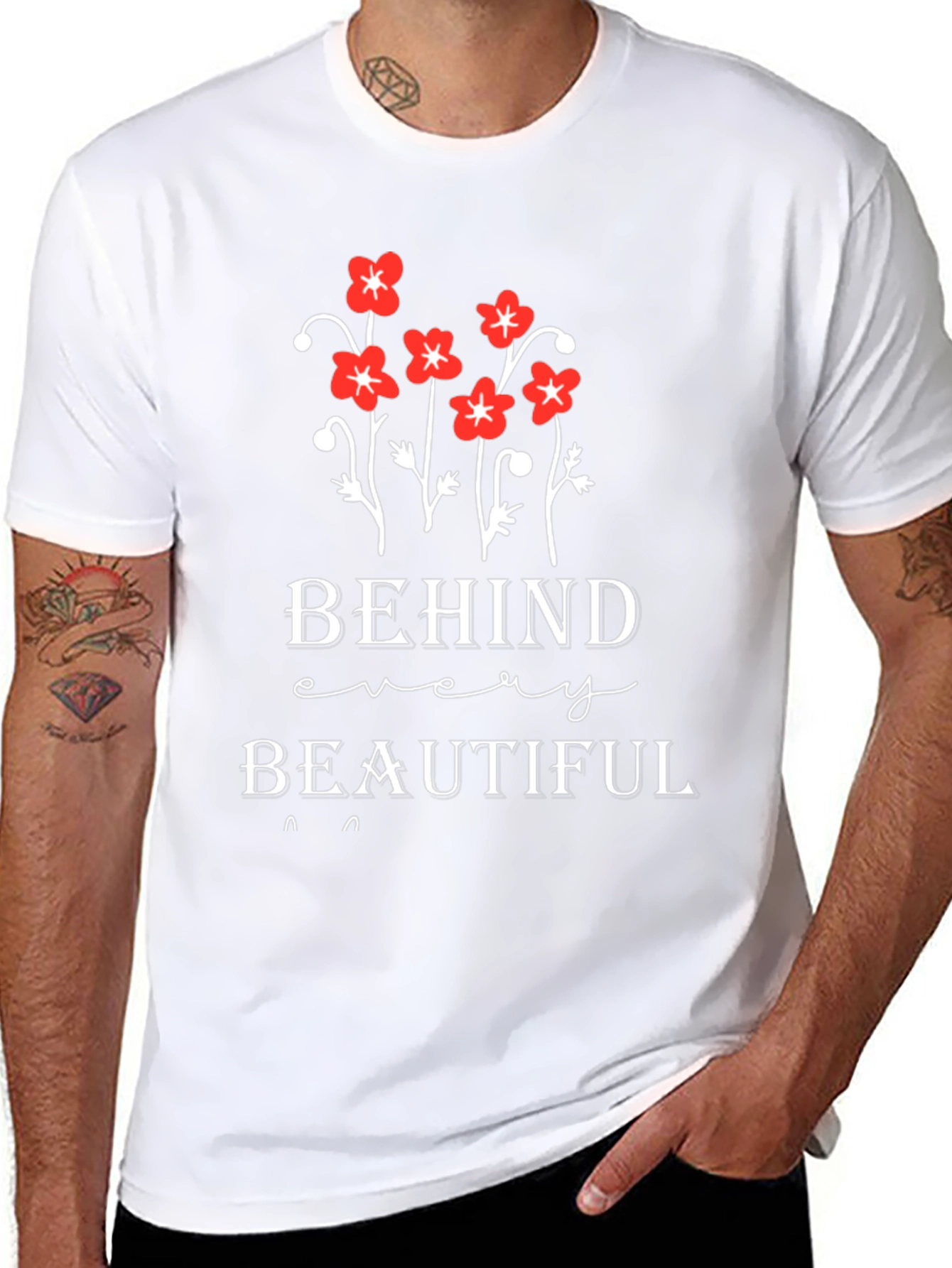 Floral Graphic T-Shirt - Behind Every Beautiful