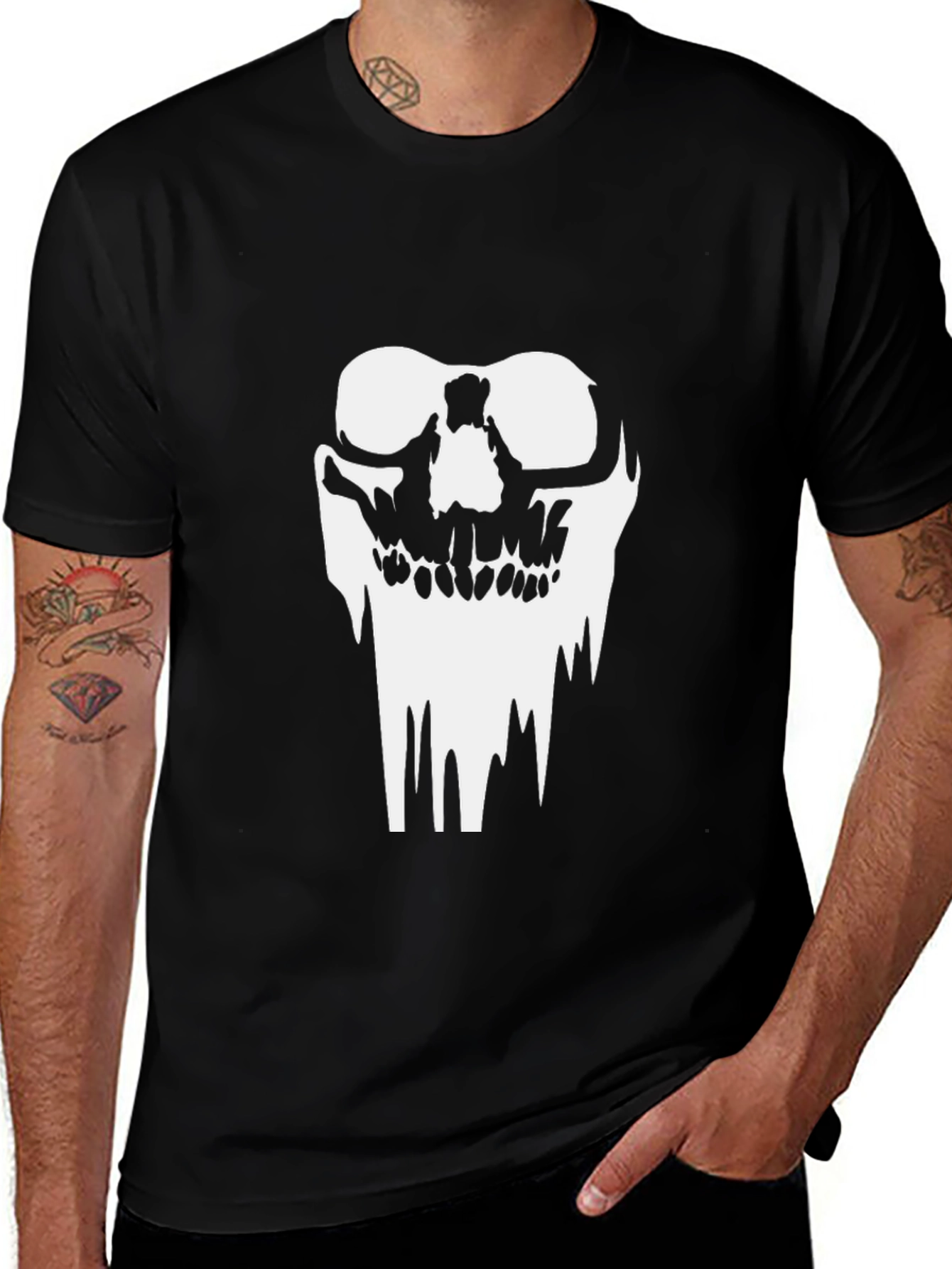 Skull Graphic Black T-Shirt - Mens Casual Style