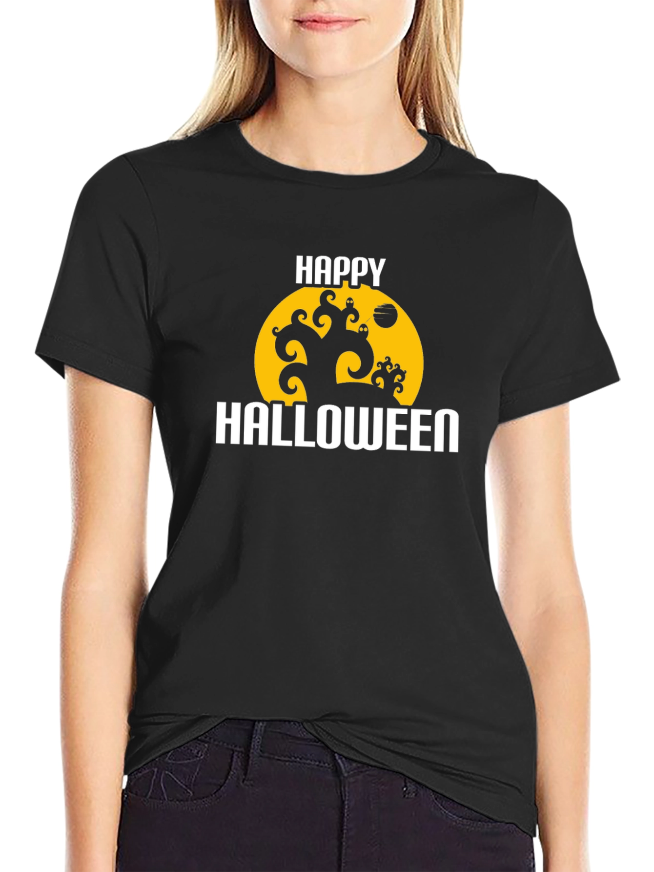 Happy Halloween Graphic T-Shirt - Spooky Season Tee