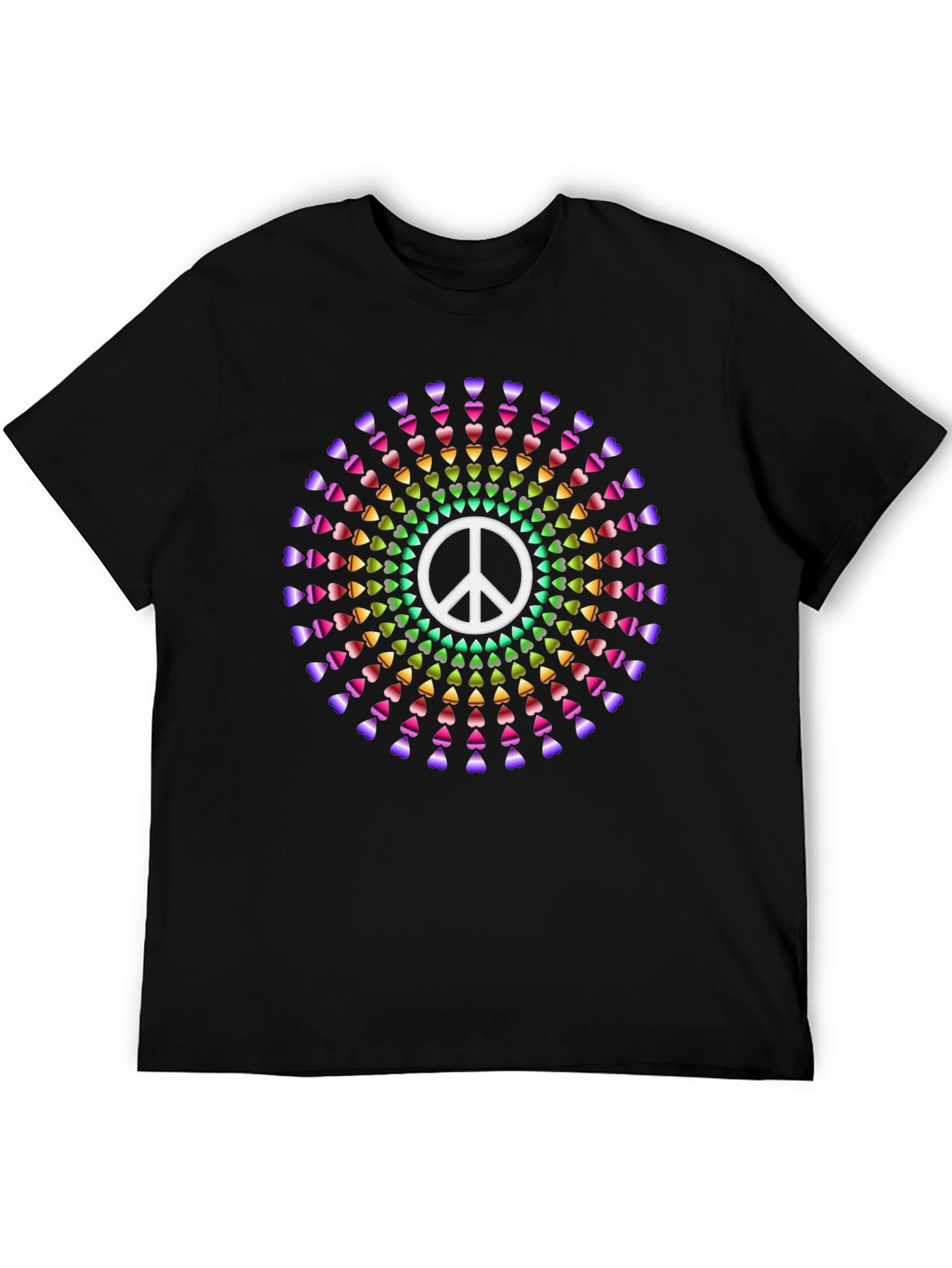 Peace Sign Heart Rainbow T-Shirt