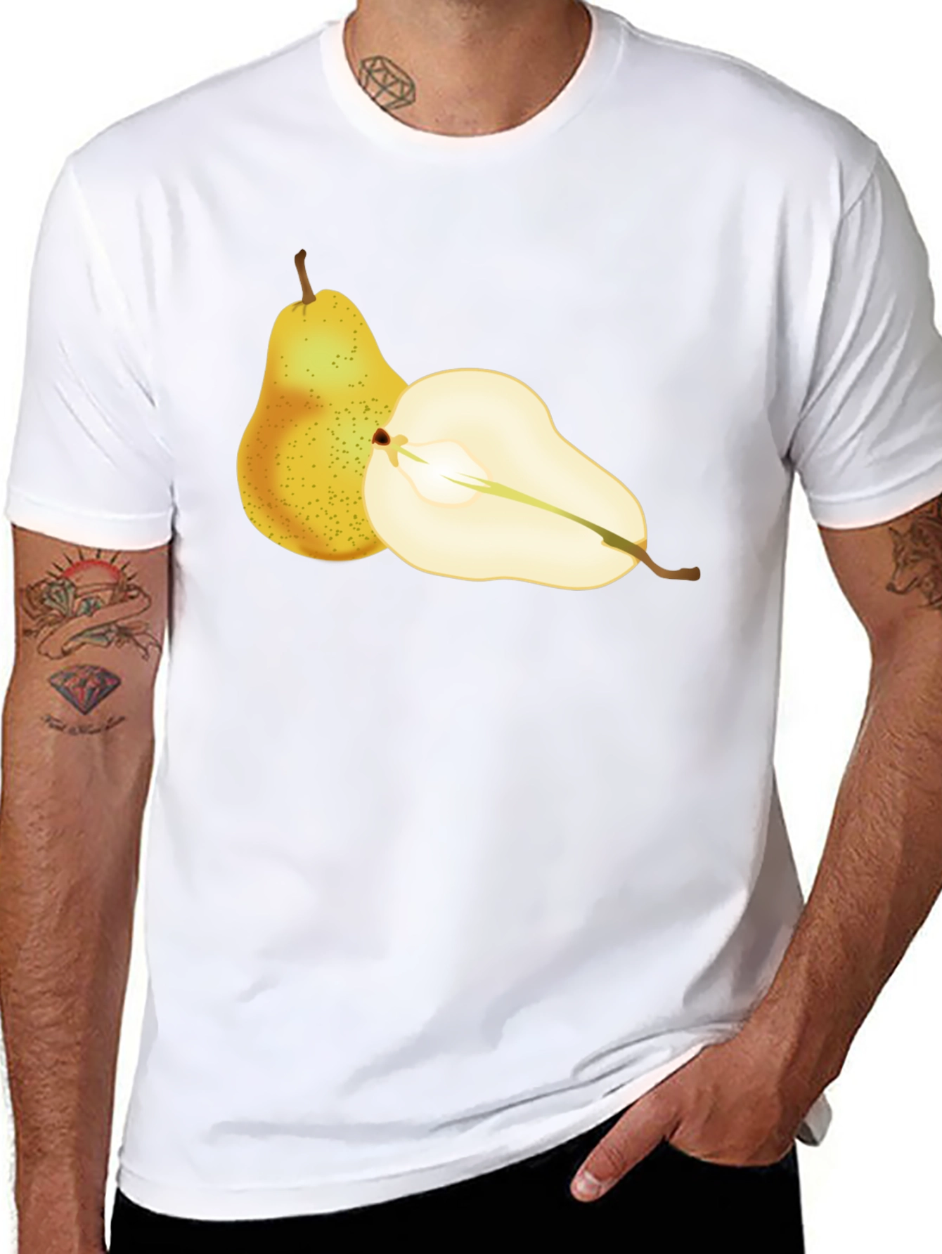 Pear Graphic T-Shirt - Fresh Fruit Design