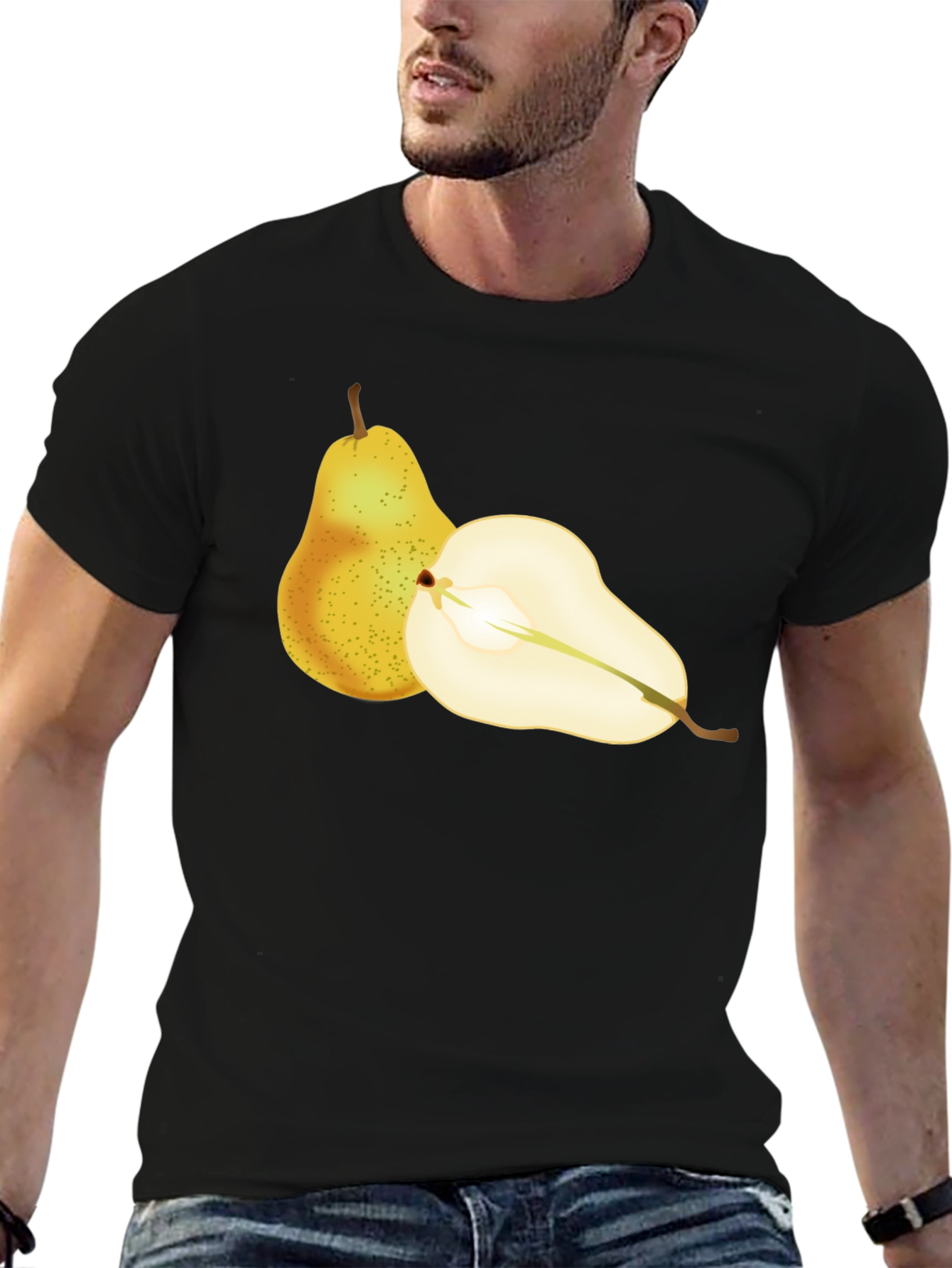 Pear Graphic T-Shirt - Fresh Fruit Design