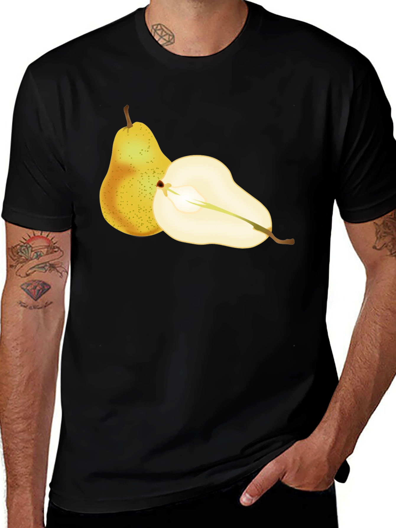 Pear Graphic T-Shirt - Fresh Fruit Design