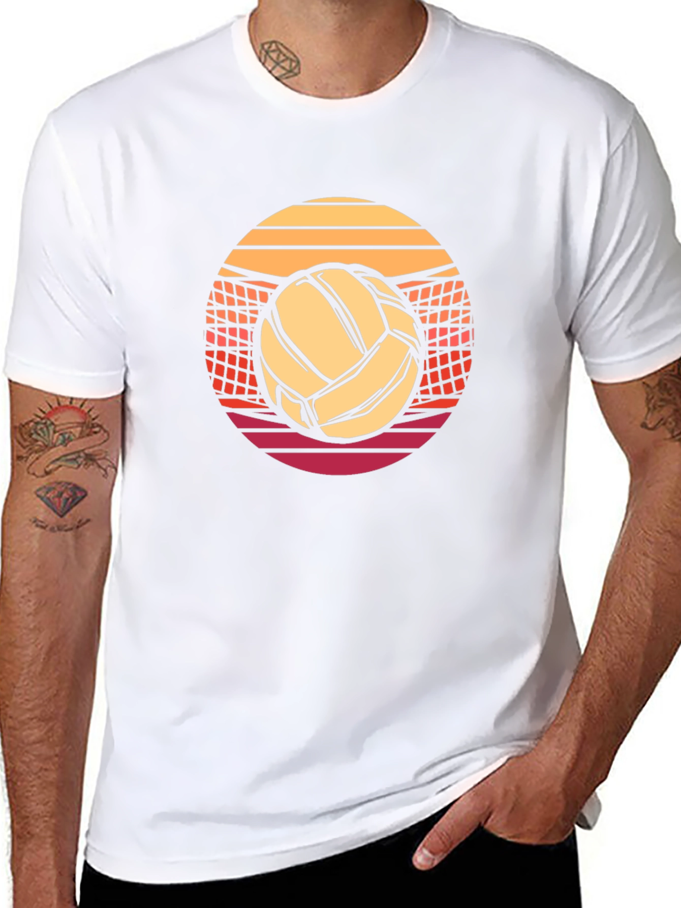 Volleyball Sunset Graphic Tee