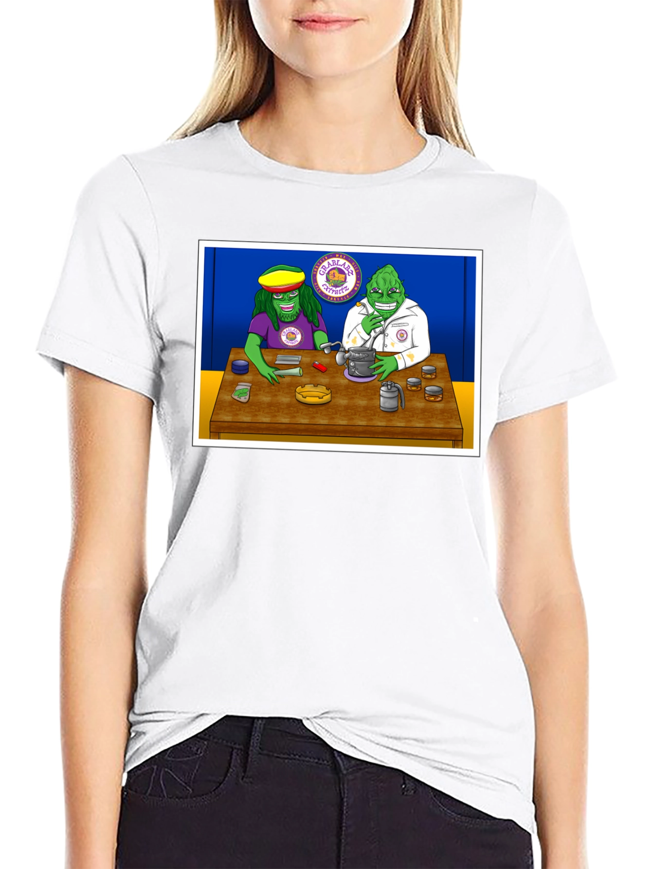 Groovy Green Guys Black T-Shirt