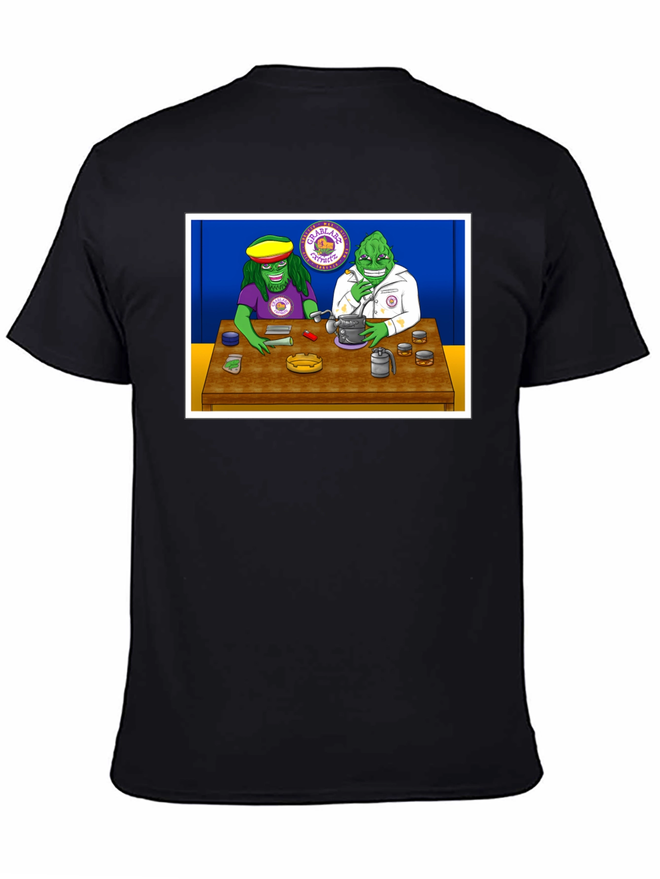 Groovy Green Guys Black T-Shirt