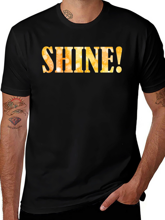 Shine! Graphic T-Shirt - Black Crew Neck Tee